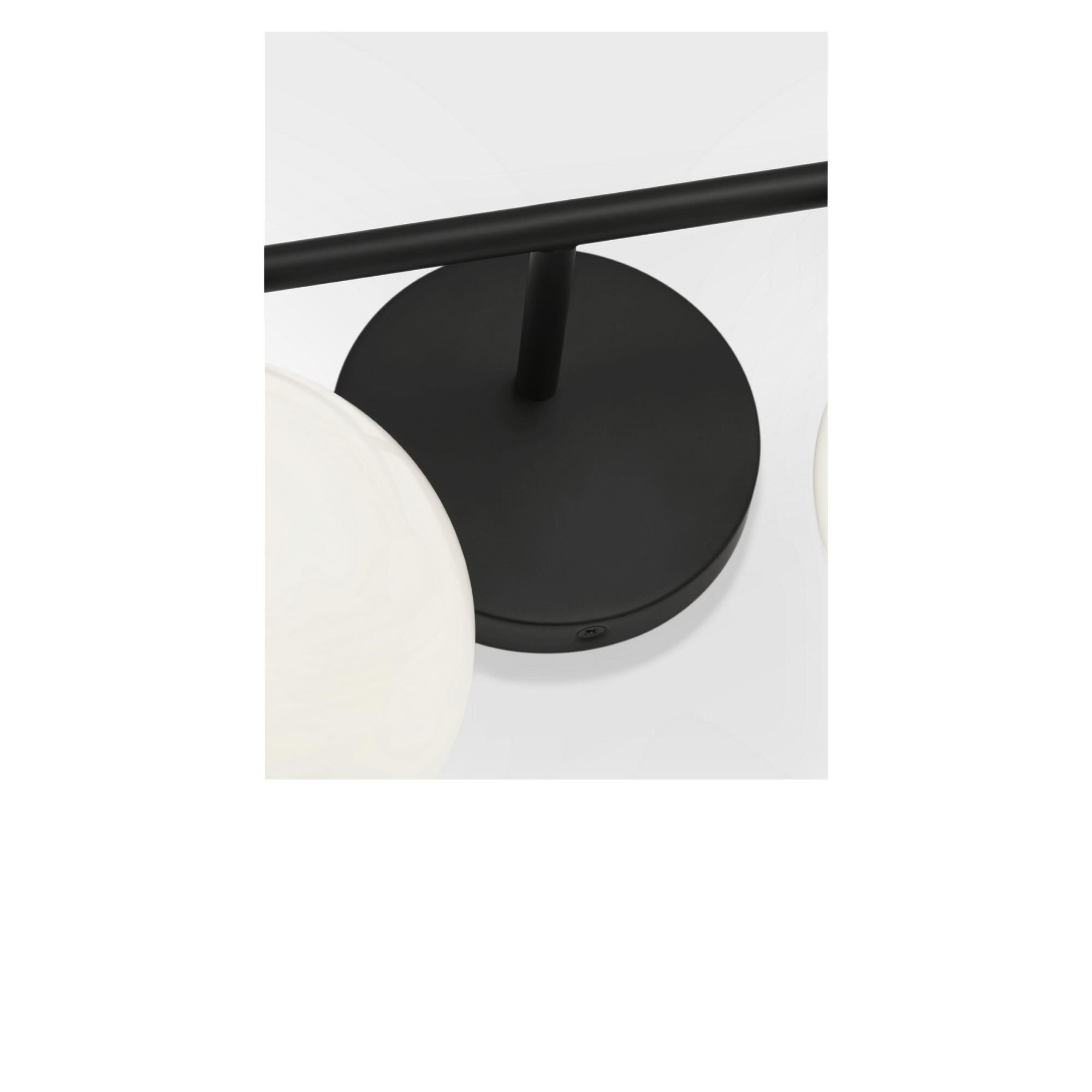 Shown in Midnight Black finish and Clear White glass