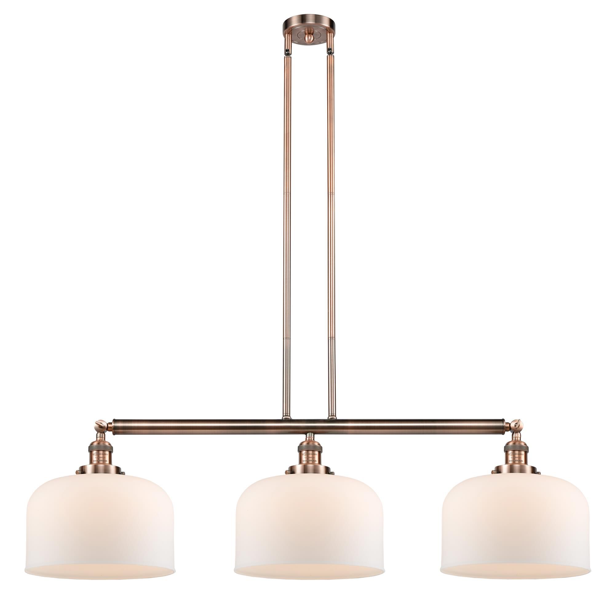 Bruno Marashlian X-Large Bell 42 Inch 3 Light Linear Suspension Light by Innovations Lighting