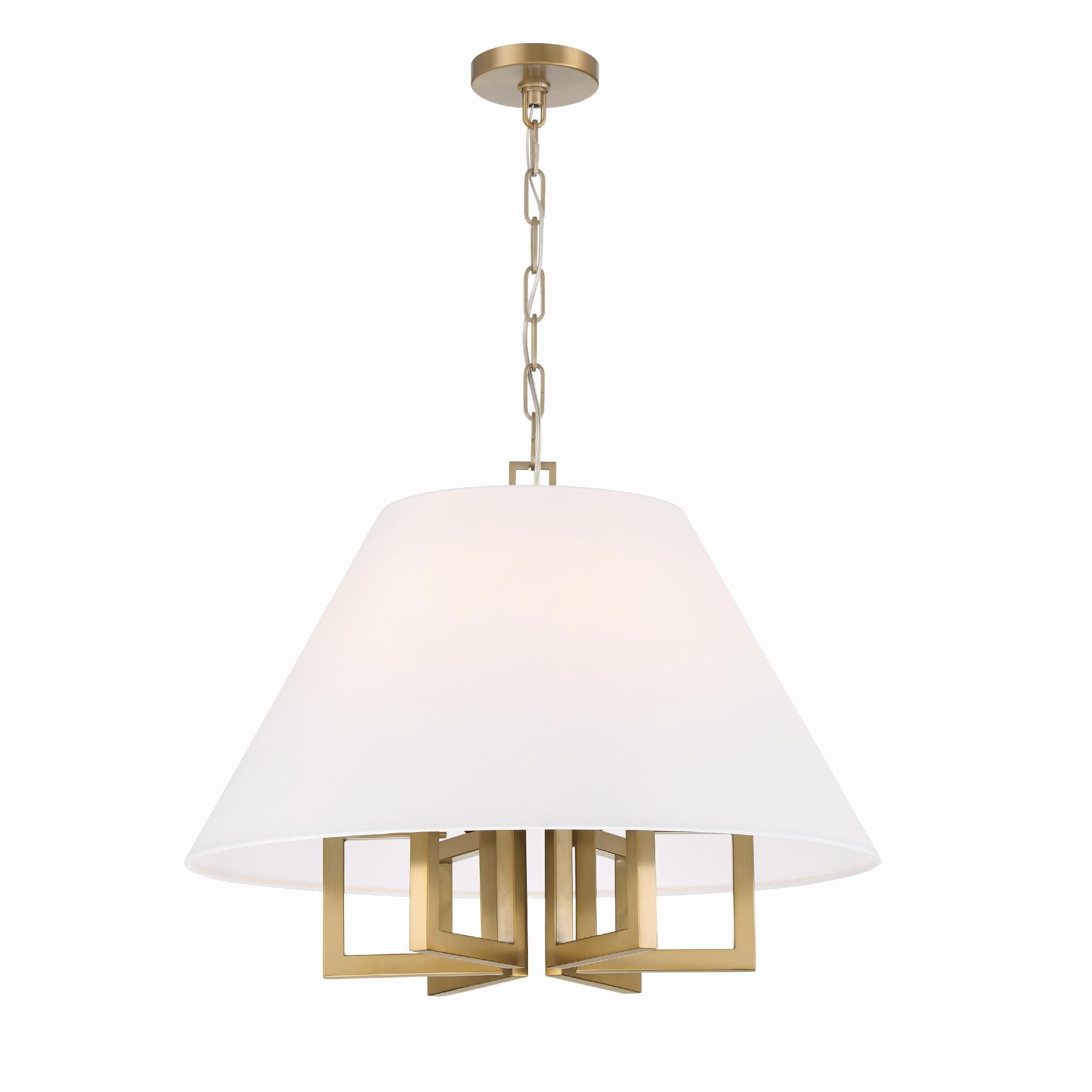 Shown in Vibrant Gold finish and Silk glass and Silk shade