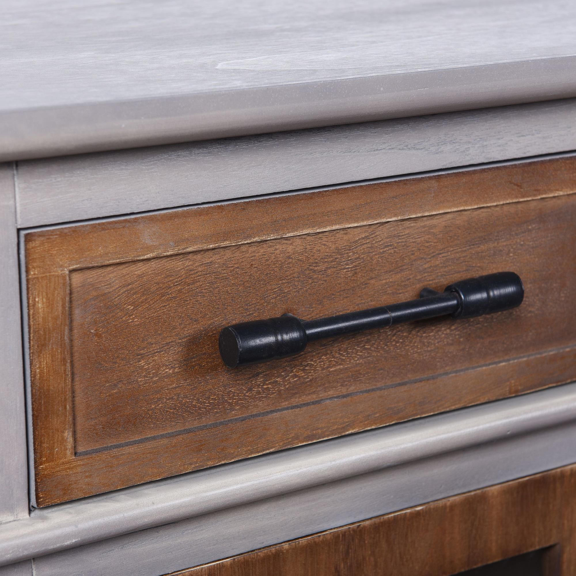 Shown in Two-Tone Natural And Dark Brown finish