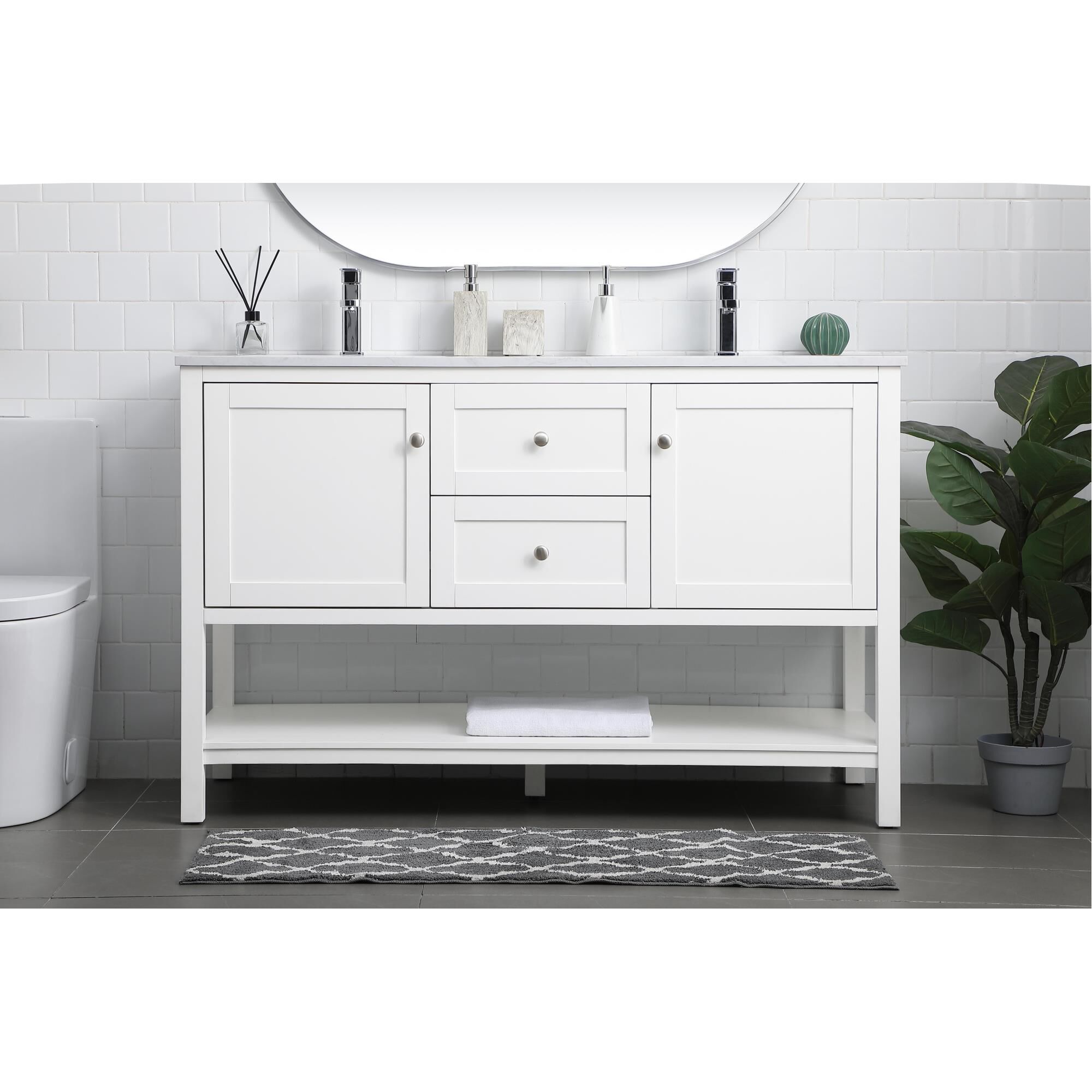 Shown in White finish