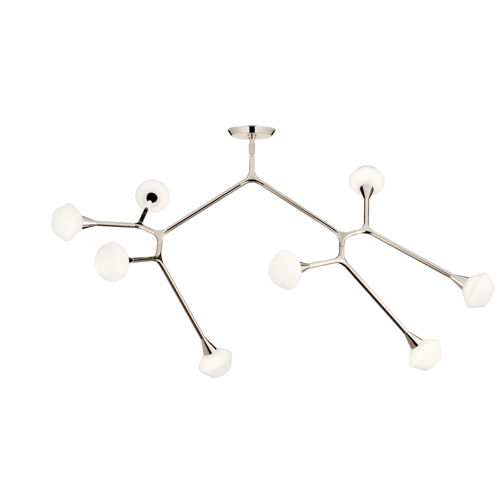 Shown in Polished Nickel finish and Opal glass