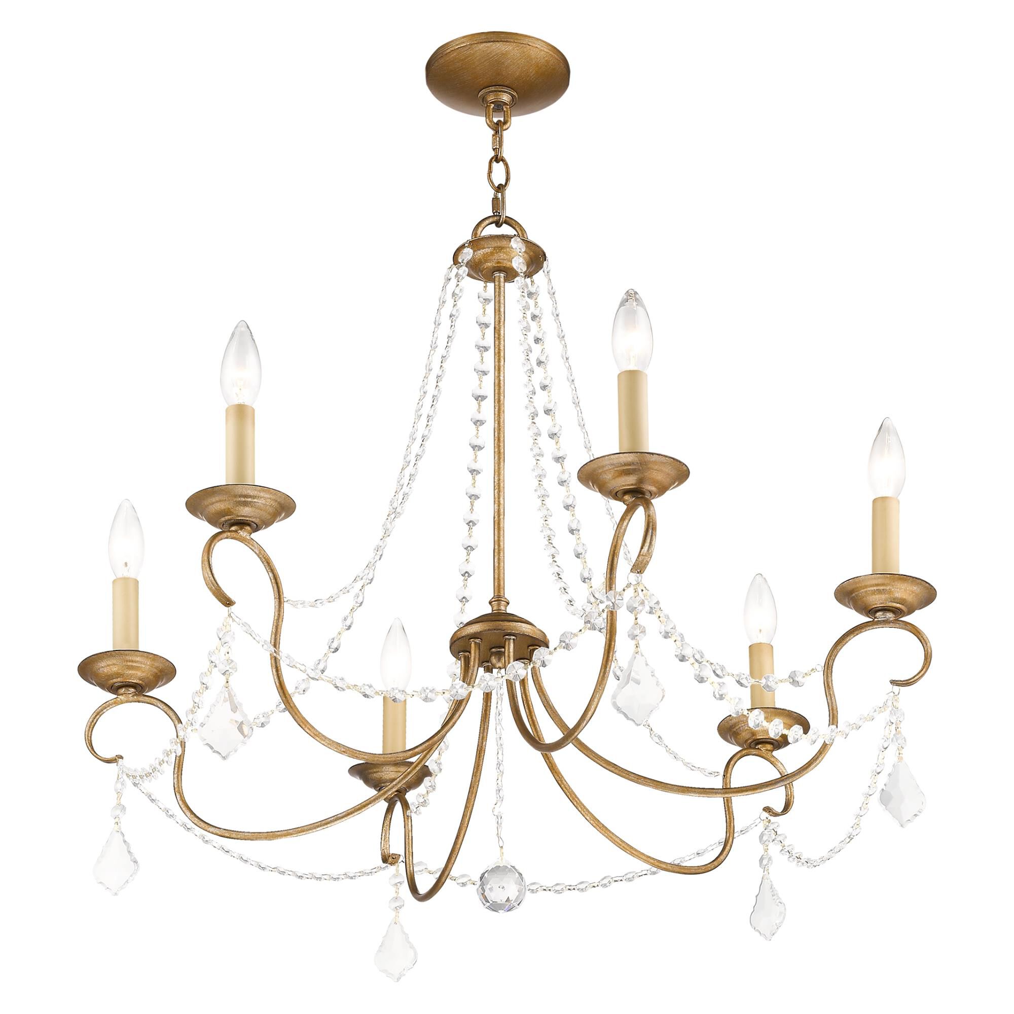 Pennington 28 Inch 6 Light Chandelier by Livex Lighting