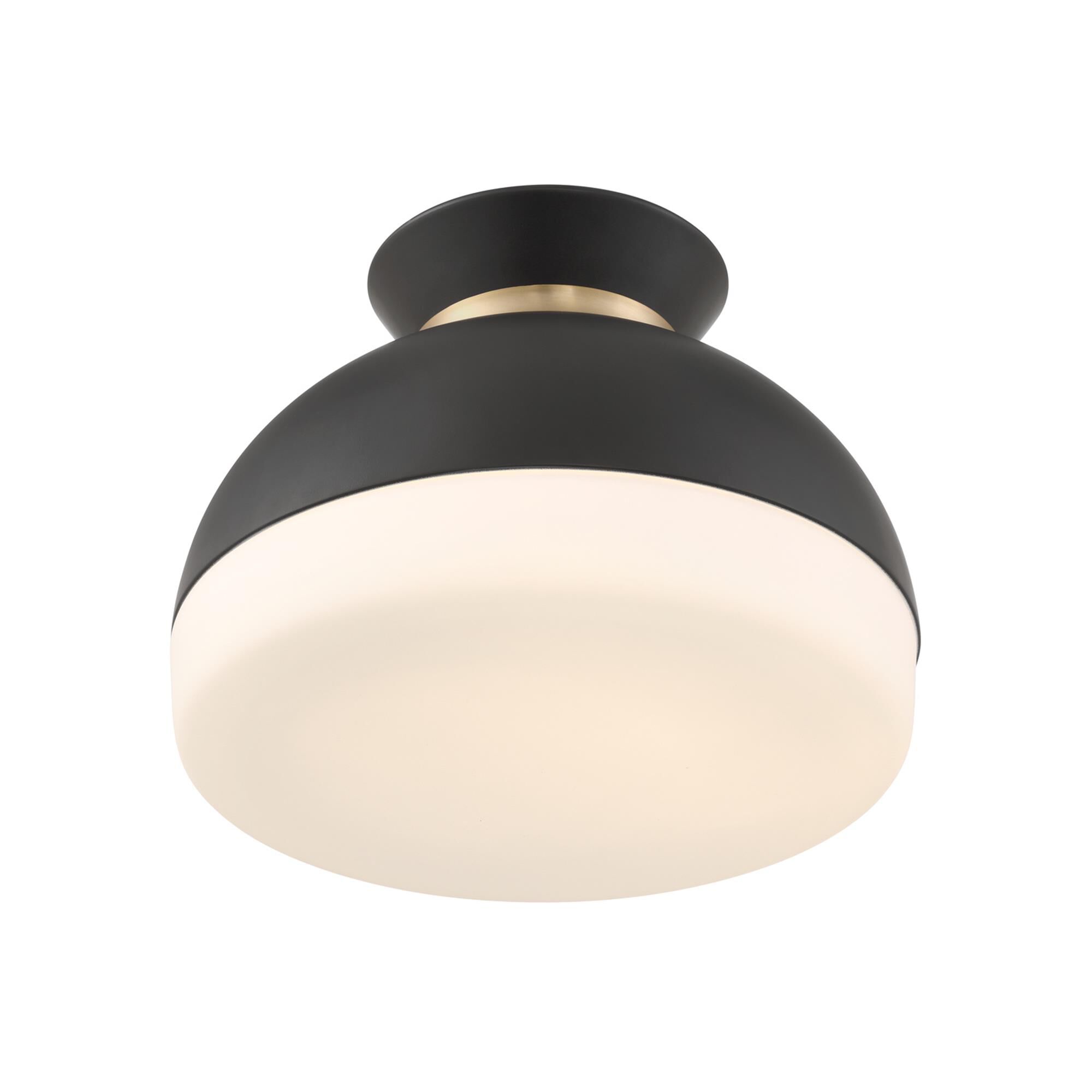 Shown in Matte Black , Vibrant Gold finish and Glass shade