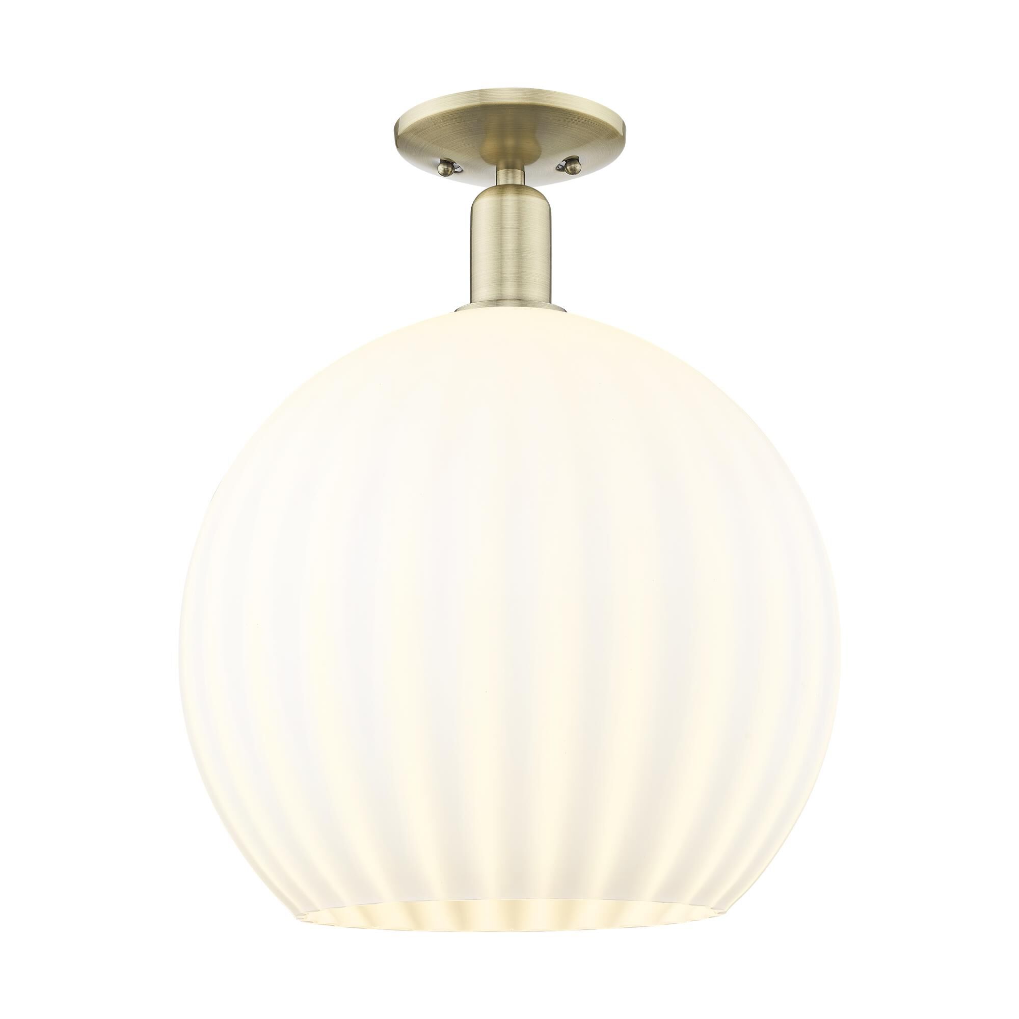 Bruno Marashlian White Venetian 14 Inch Semi Flush Mount by Innovations Lighting