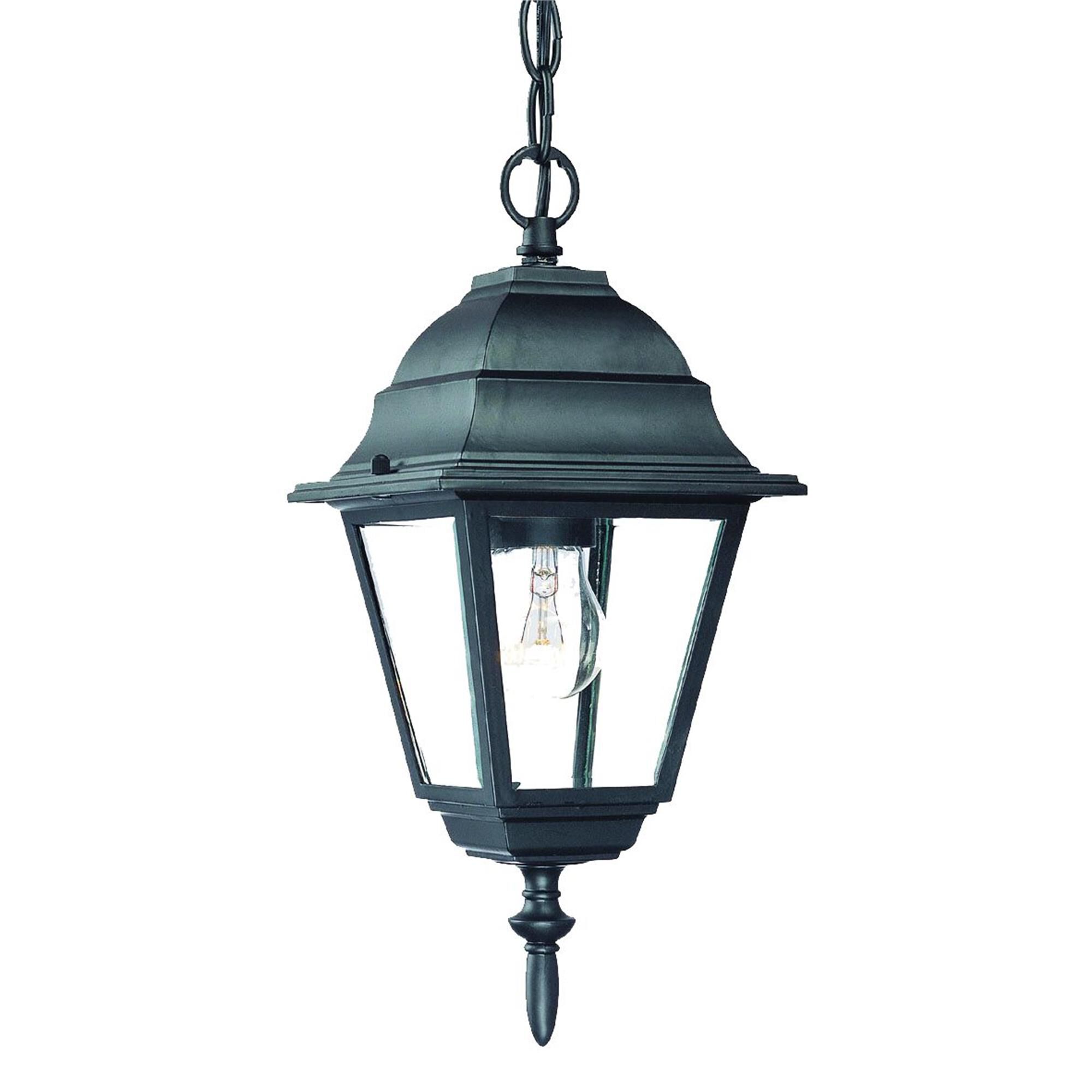 Shown in Matte Black finish and Clear glass and Clear Glass Panes shade