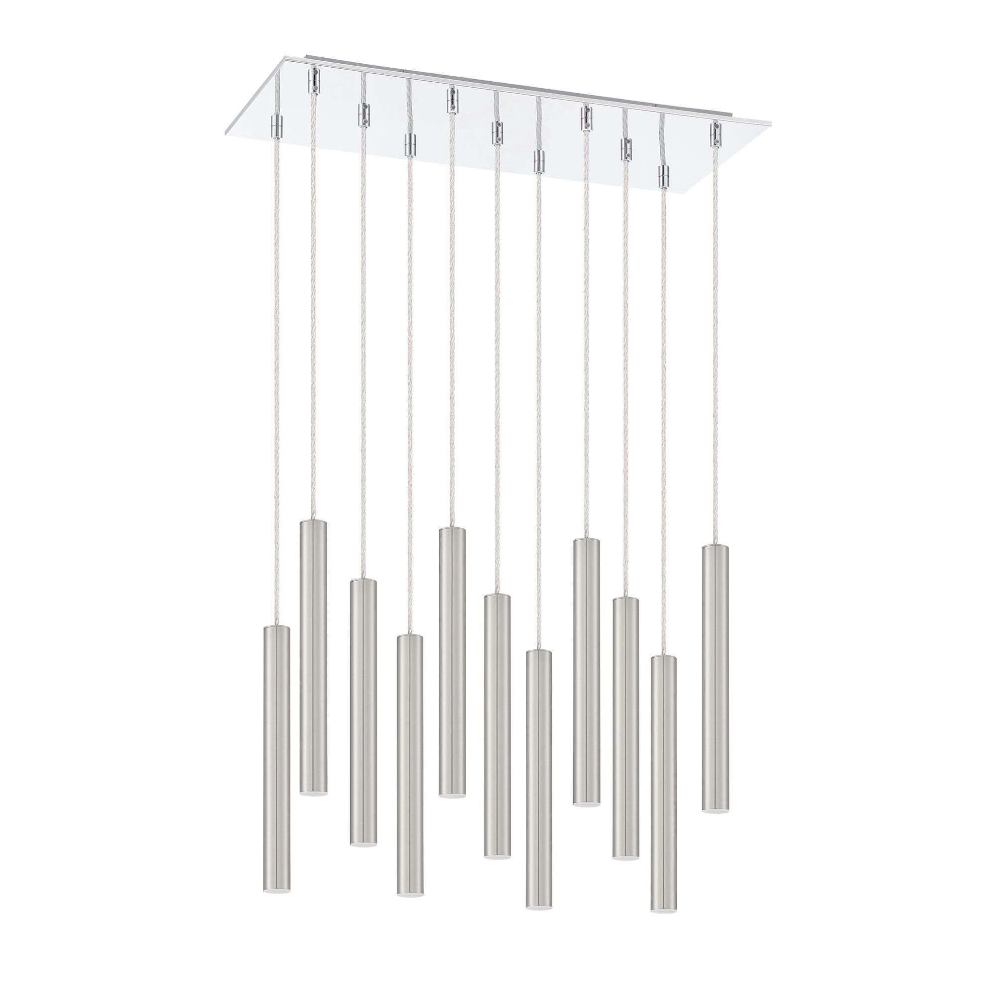 Shown in Chrome finish and Steel glass and Steel shade