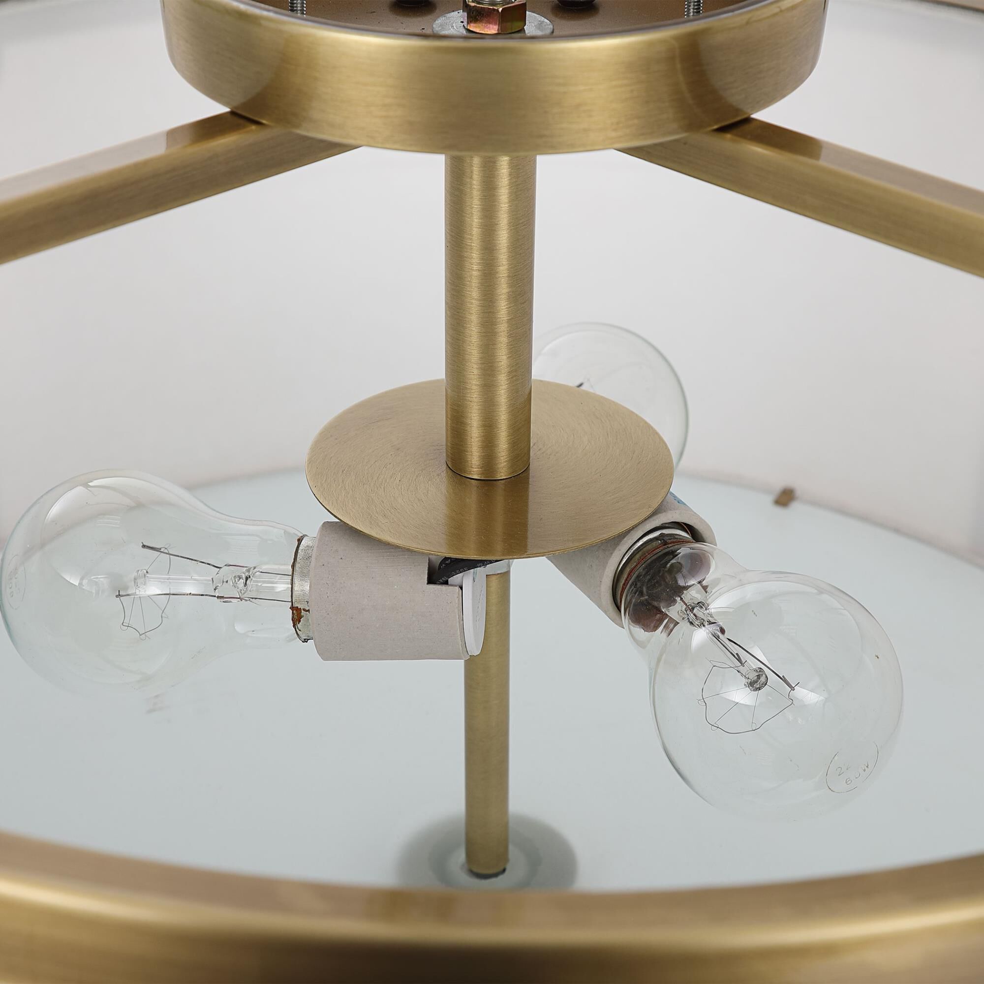 Kalizma Home Colfax 21 Inch 3 Light Semi Flush Mount by Uttermost