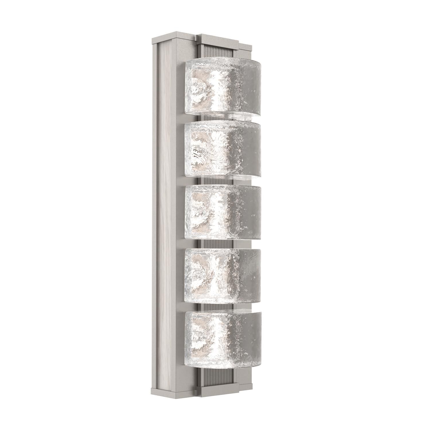 Shown in Beige Silver finish and Clear Rounded glass and Light Oak accent