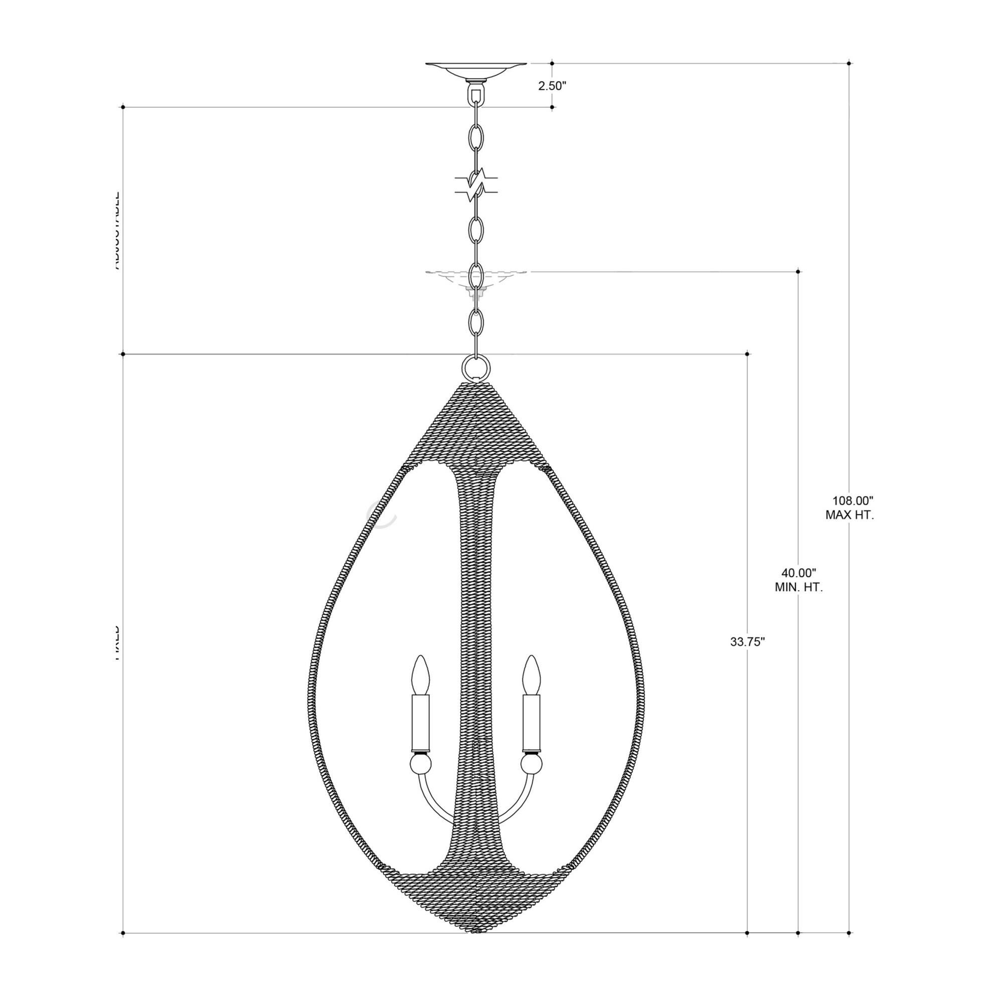 Menorca 4 Light Mini Chandelier by Currey and Company