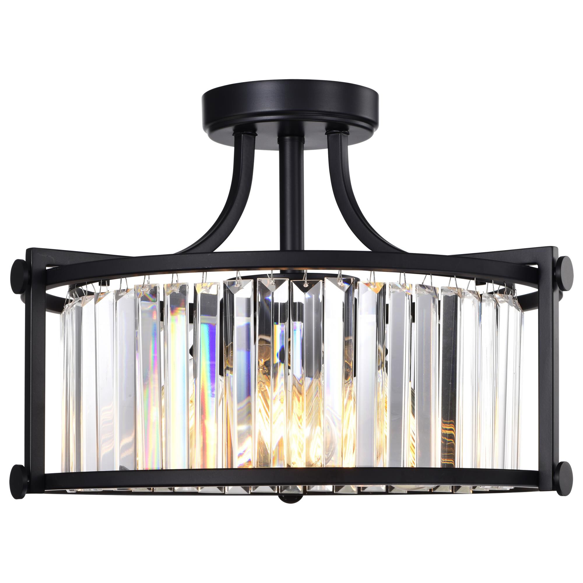 Krys 17 Inch 3 Light Semi Flush Mount by Nuvo Lighting