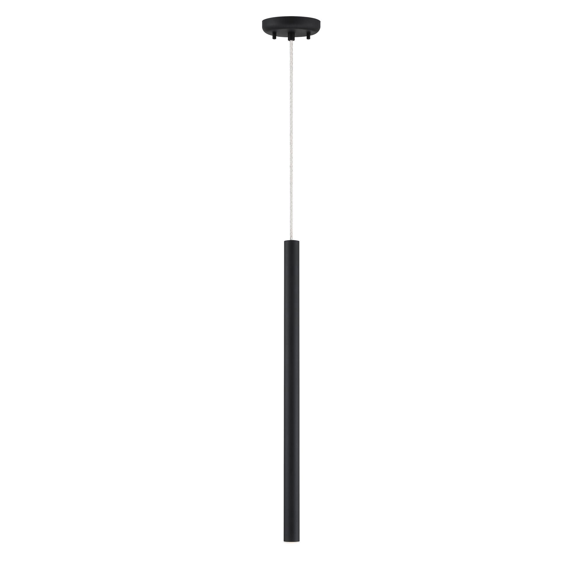 Shown in Matte Black finish and Steel glass and Steel shade