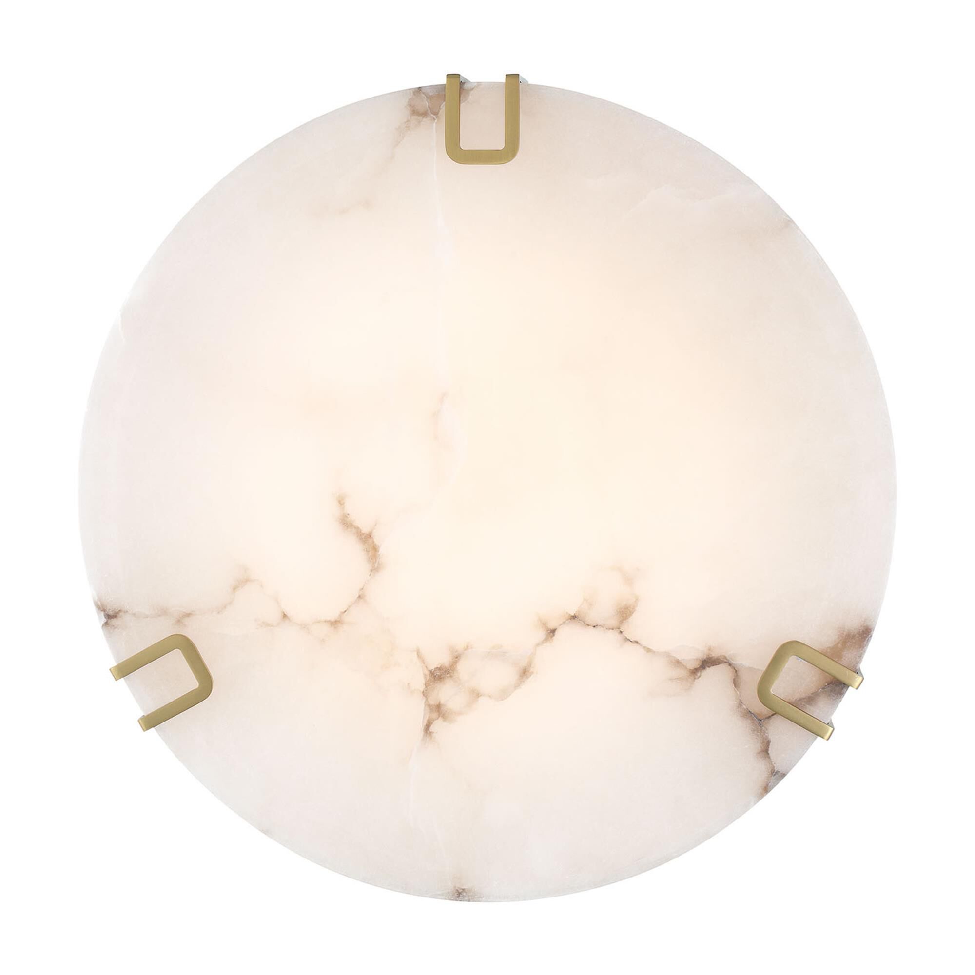 Shown in Gold finish and Alabaster glass