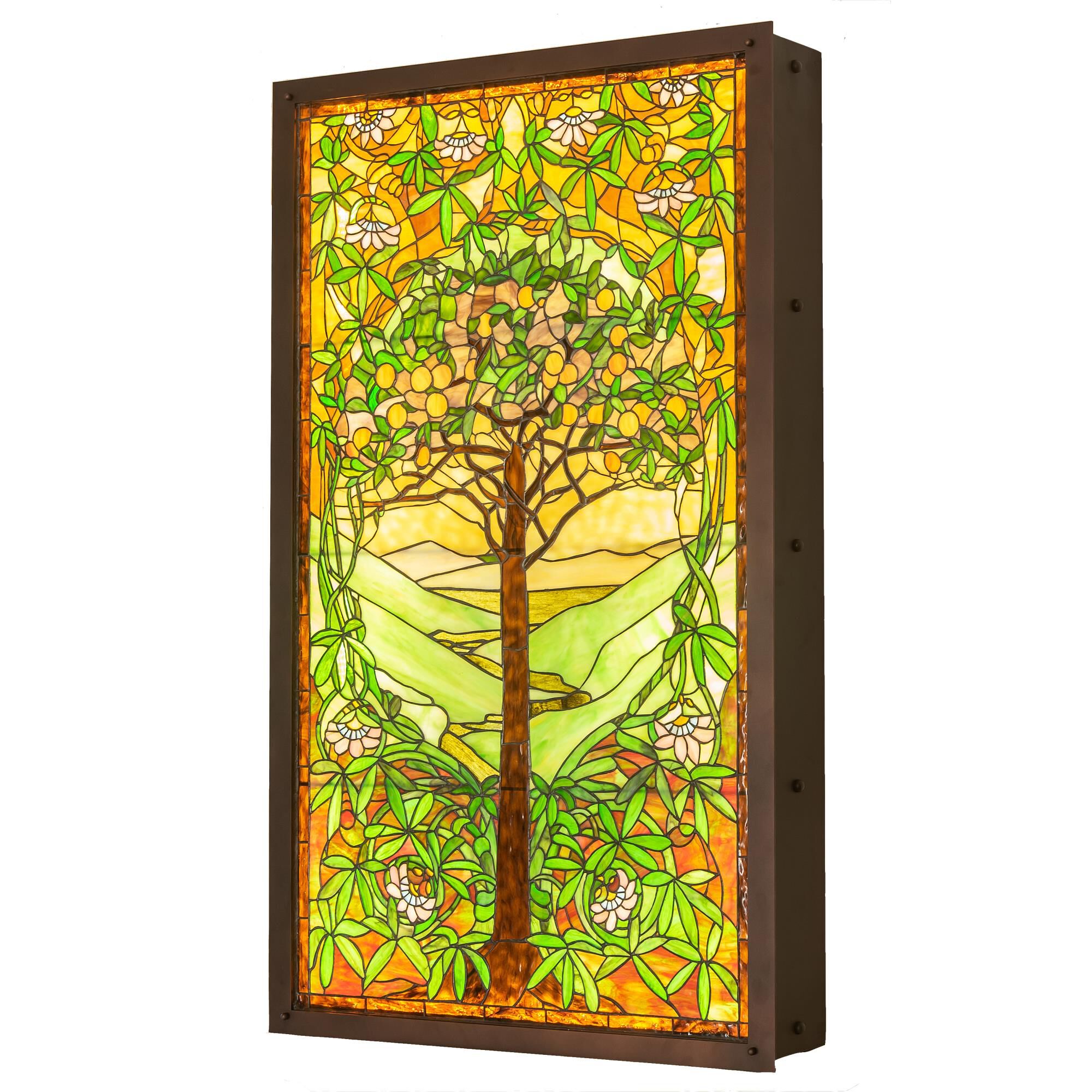 Tiffany Tree Of Life 48 Inch LED Wall Sconce by Meyda Lighting