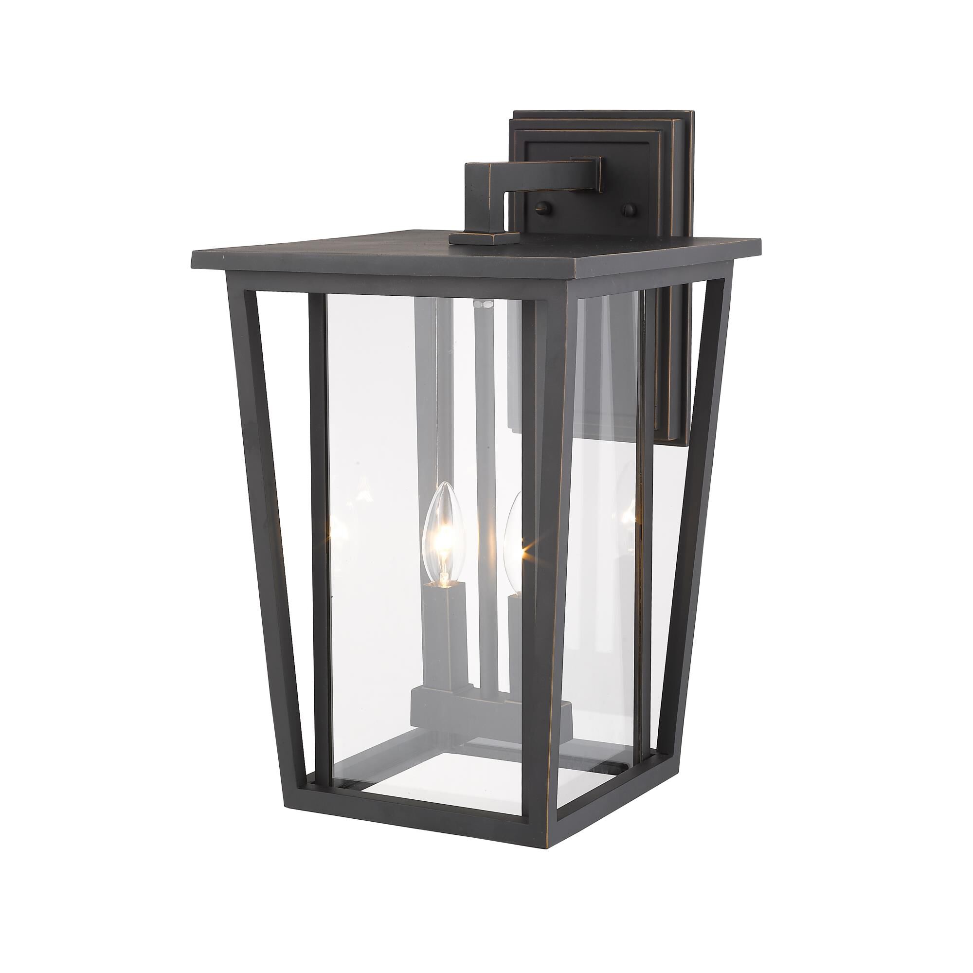 Shown in Oil Rubbed Bronze finish and Glass shade