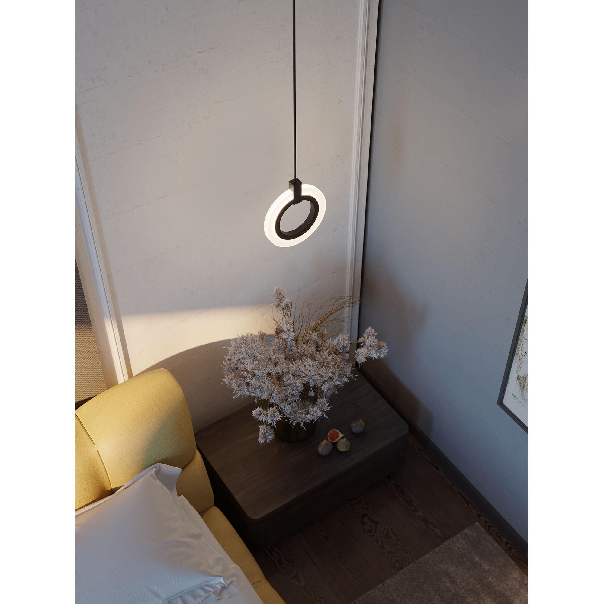 Shown in Black finish and White Frosted Acrylic Diffuser glass