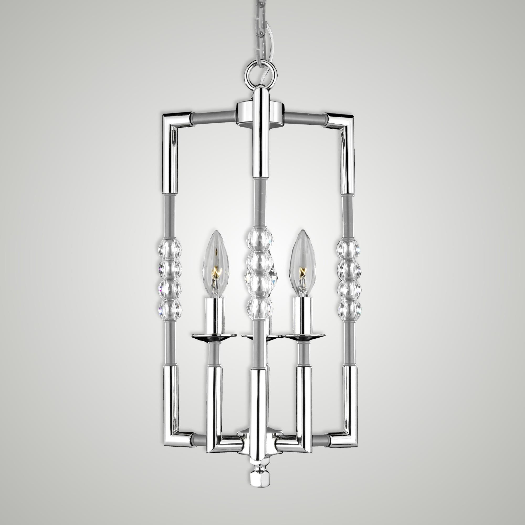 Magro 3 Light Mini Chandelier by American Brass and Crystal