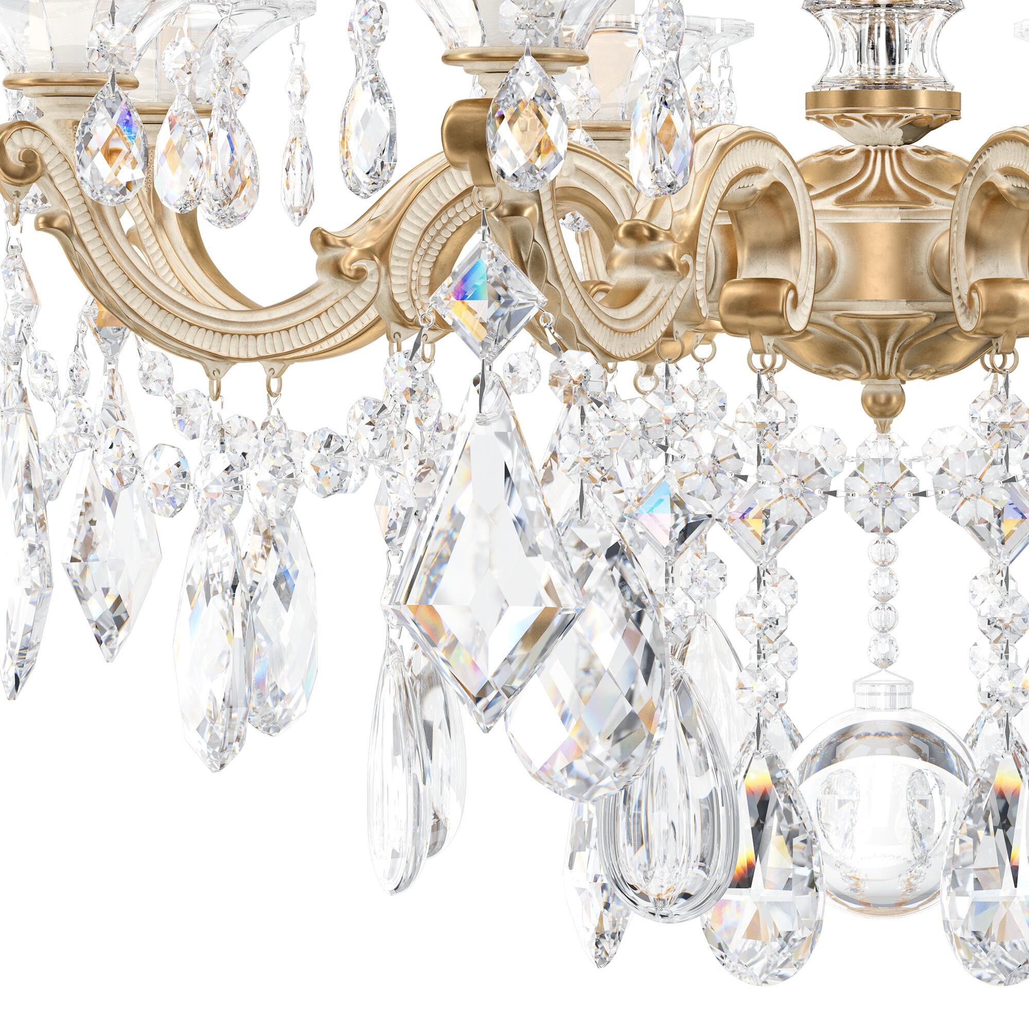 Shown in Parchment Gold finish and Clear Heritage crystal