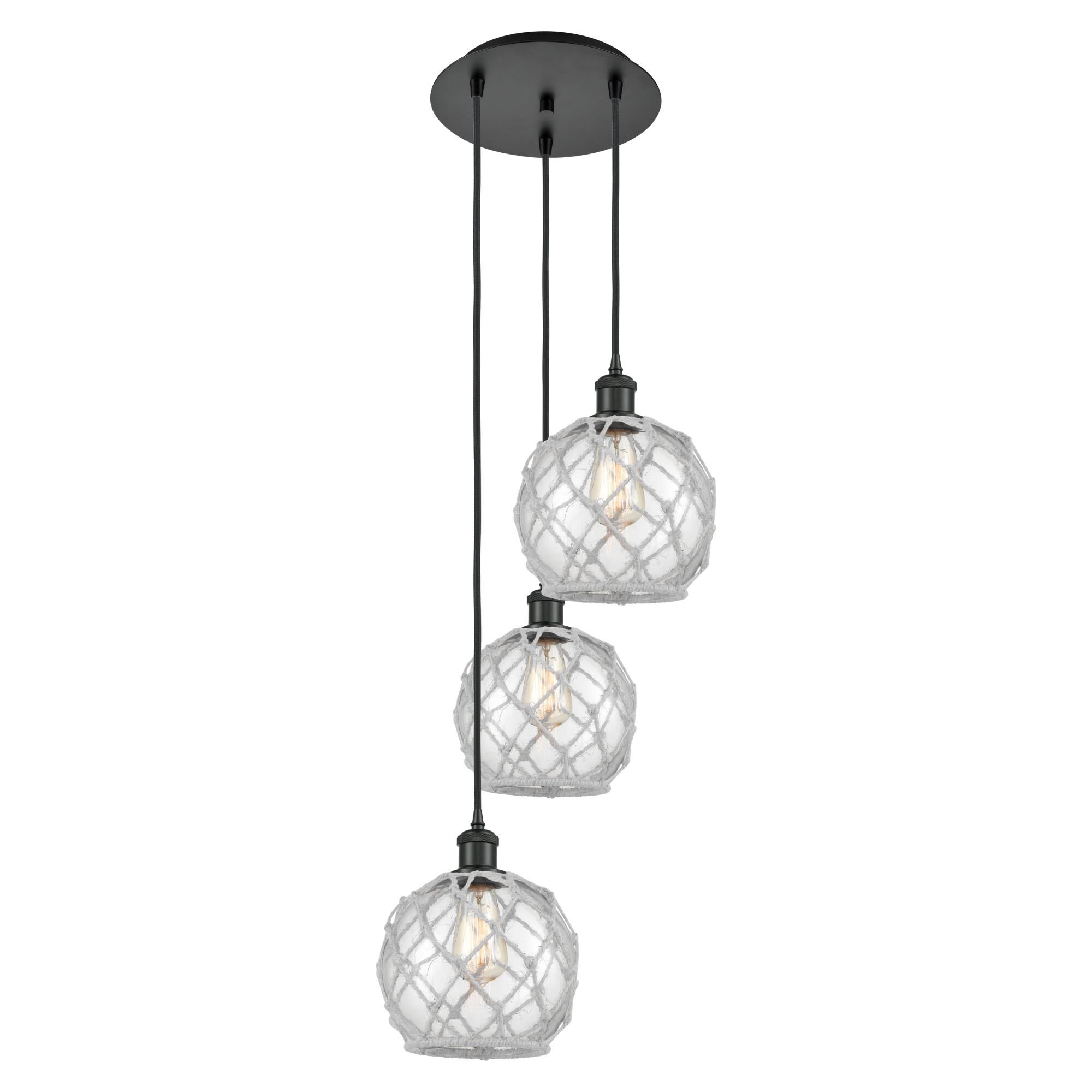Bruno Marashlian Farmhouse Rope 15 Inch Multi Light Pendant by Innovations Lighting
