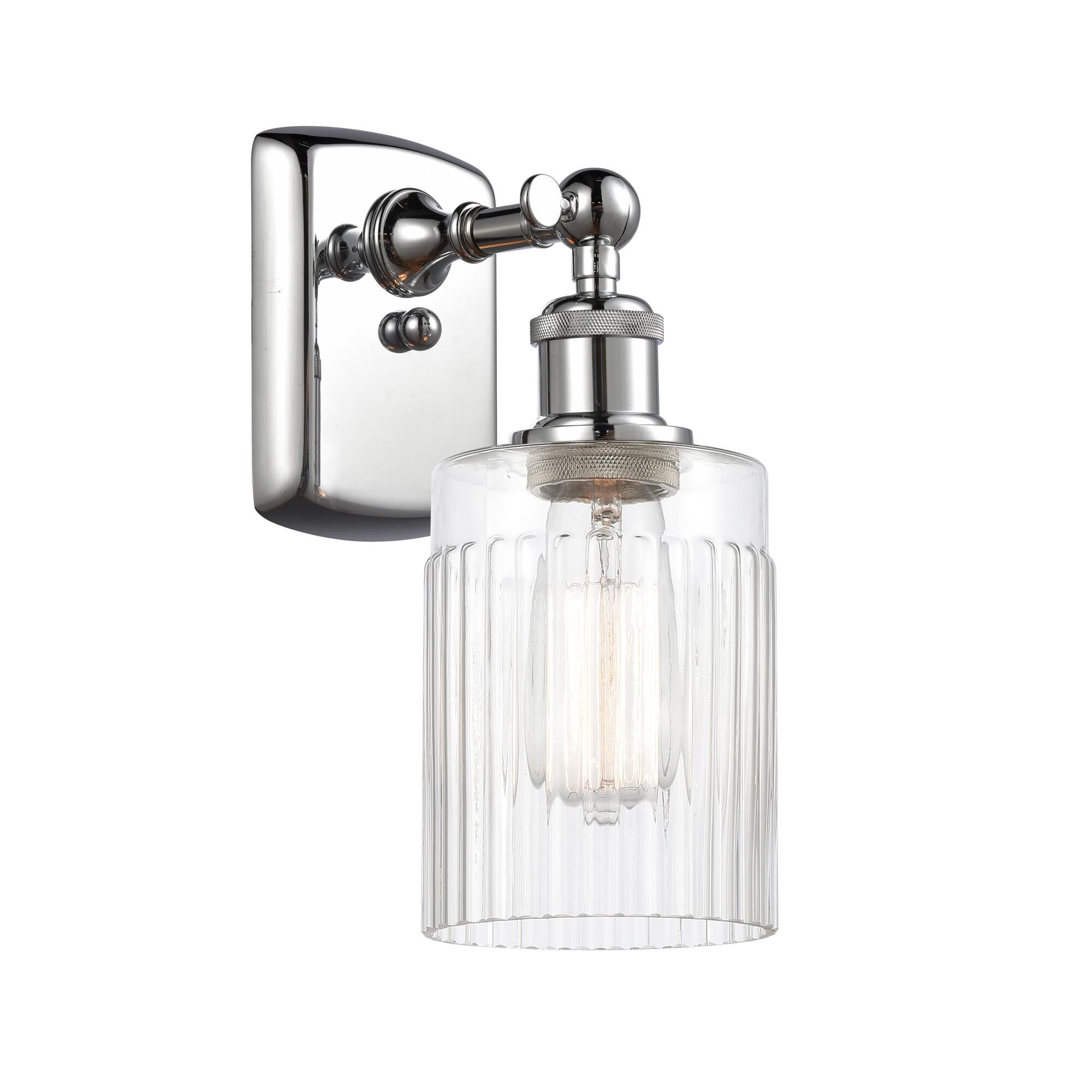 Shown in Polished Chrome finish and Drum glass and Glass shade