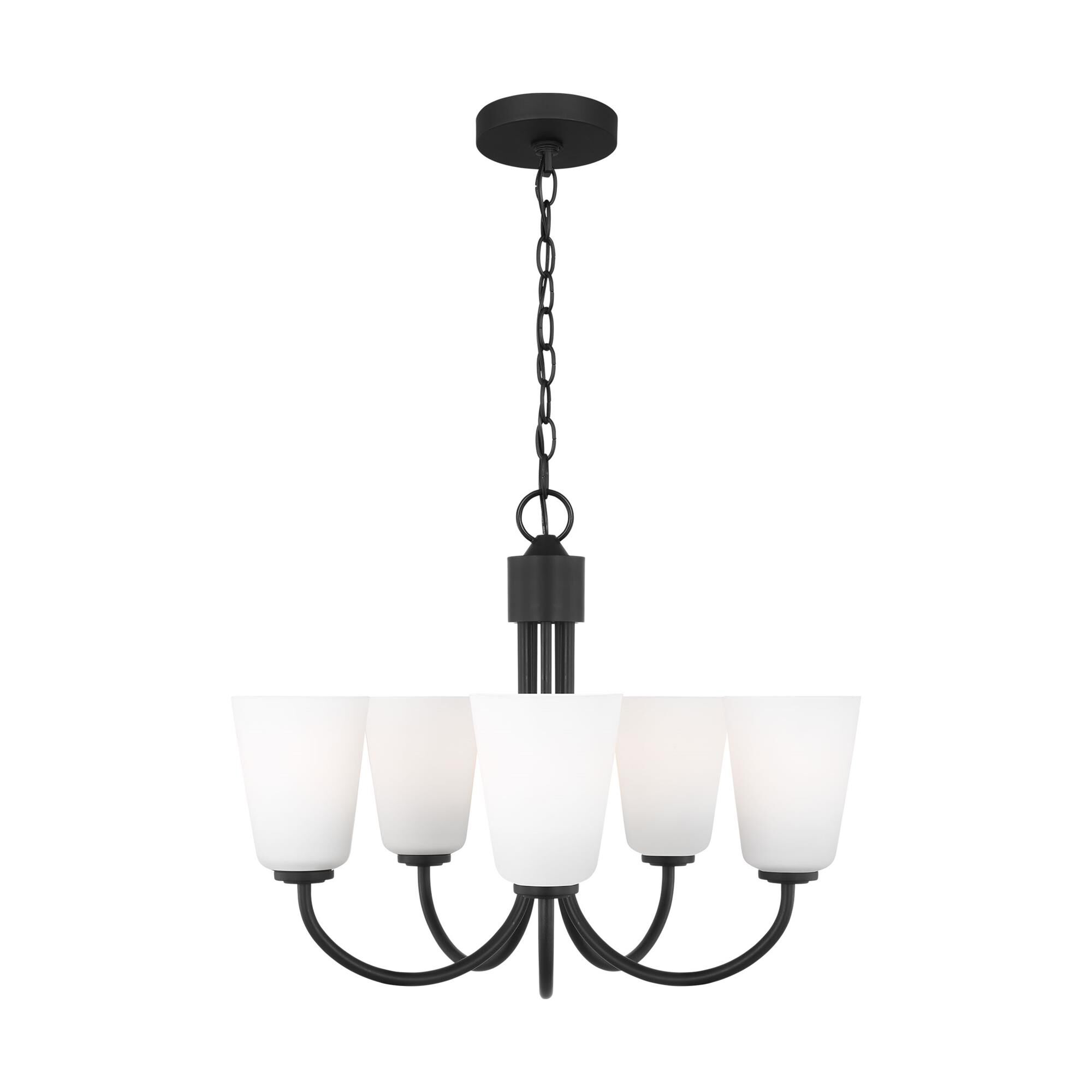 Shown in Midnight Black finish and Etched Painted White Inside glass