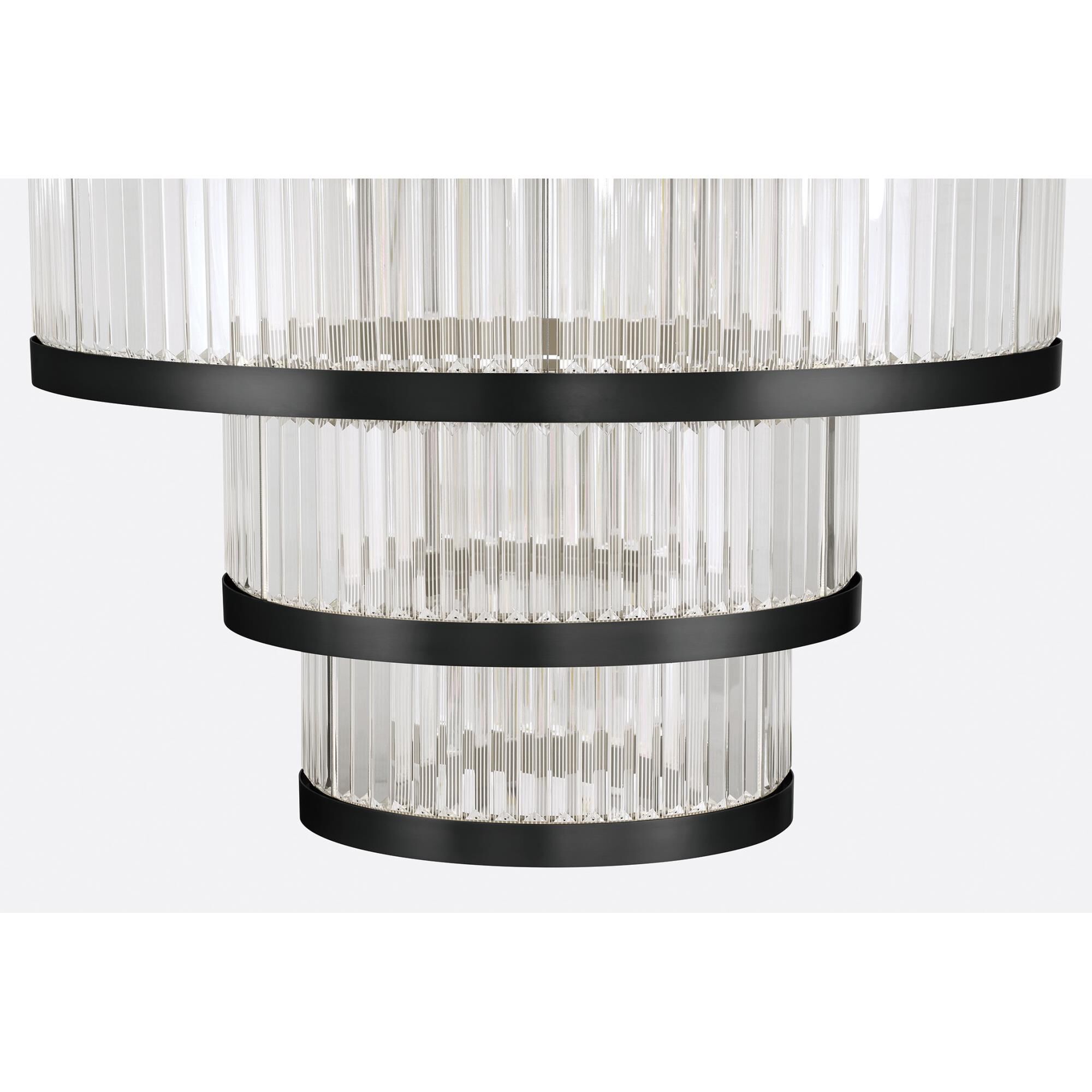 Shown in Matte Black finish and Clear Crystal glass