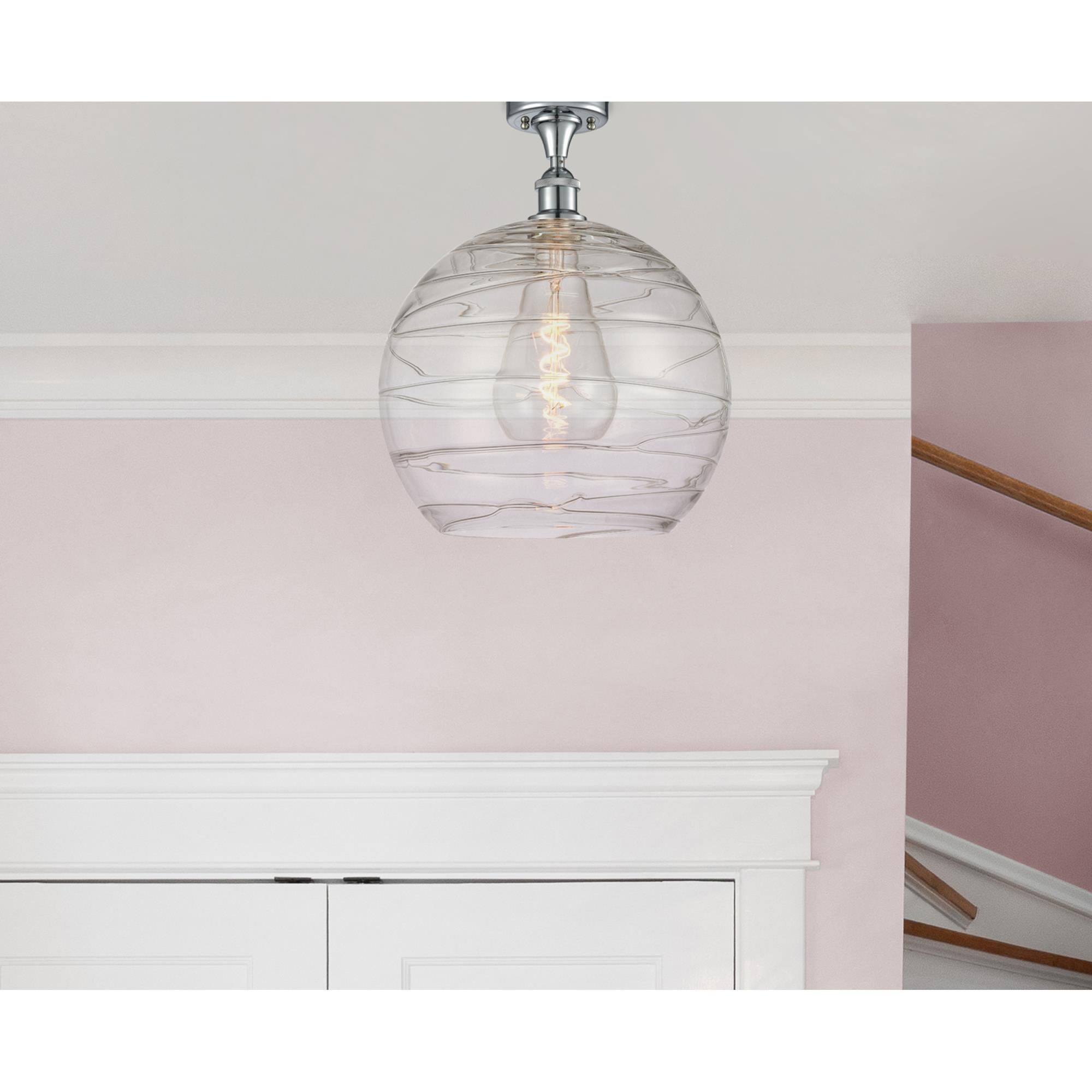 Bruno Marashlian Athens Deco Swirl 14 Inch Semi Flush Mount by Innovations Lighting