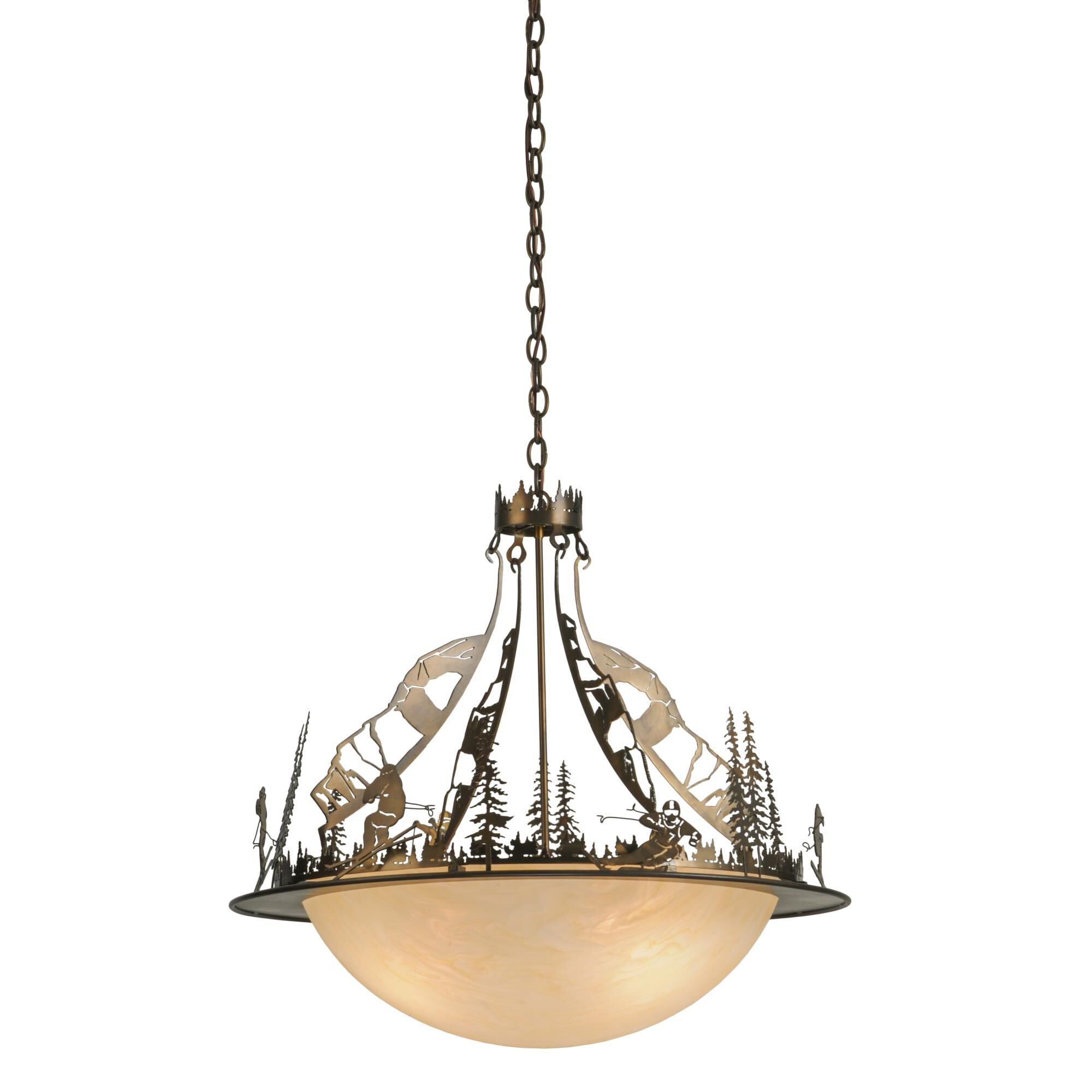 Skier 30 Inch Large Pendant by Meyda Lighting