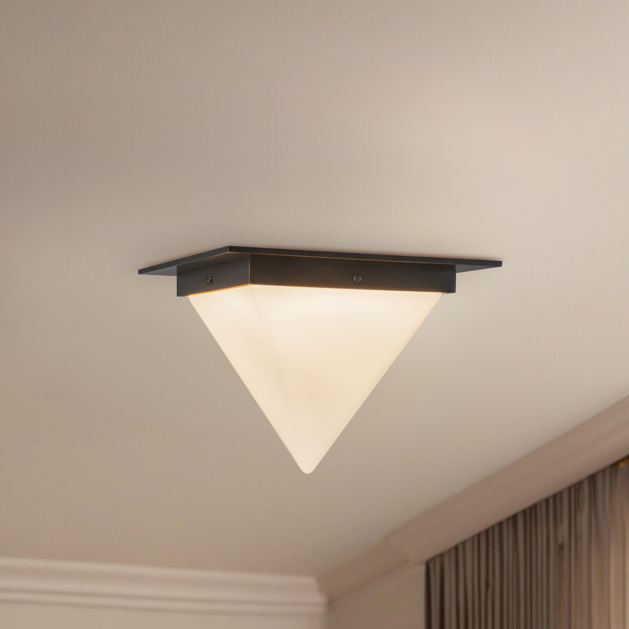Shown in Urban Bronze finish and Matte Opal glass