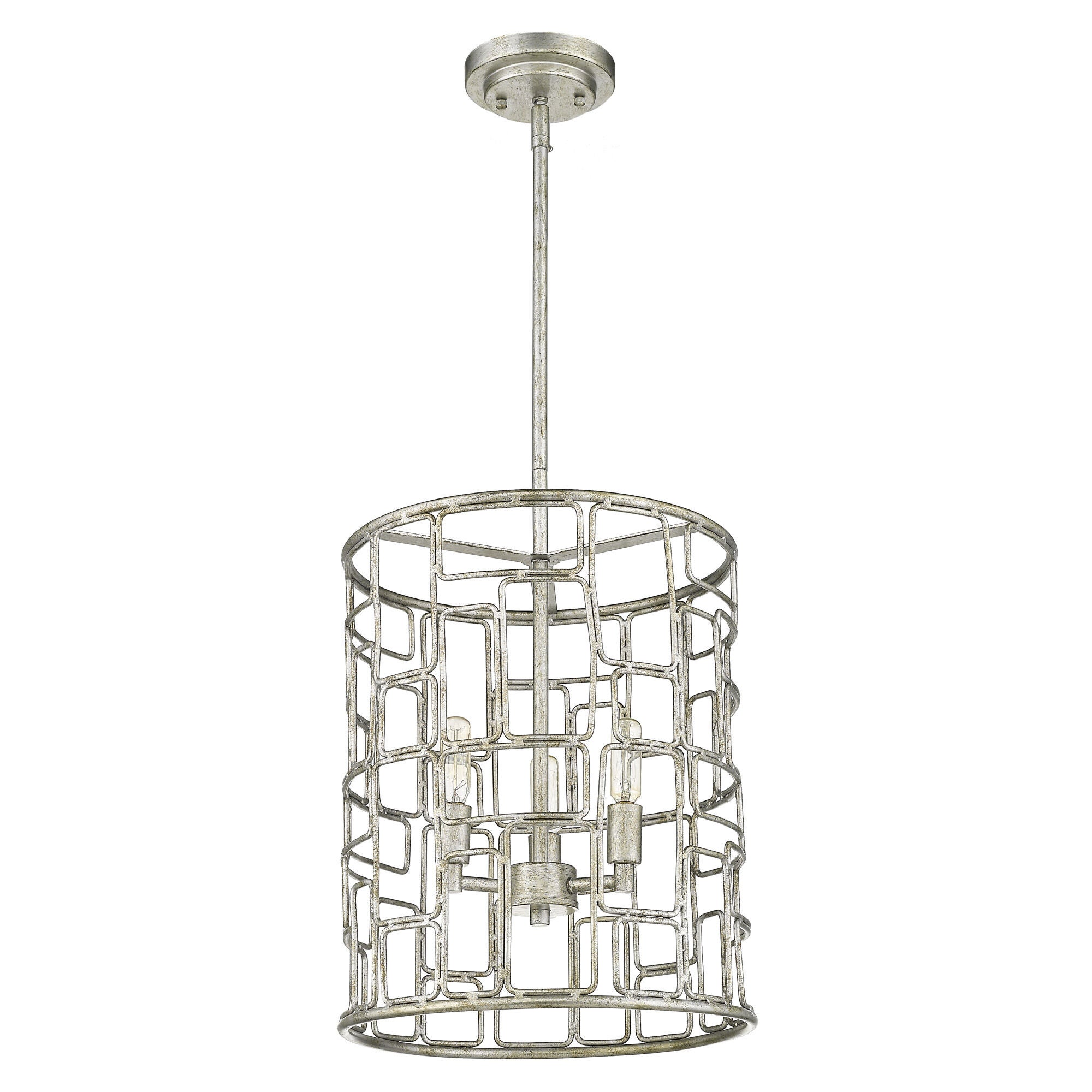 Shown in Antique Silver finish and -- glass and -- shade