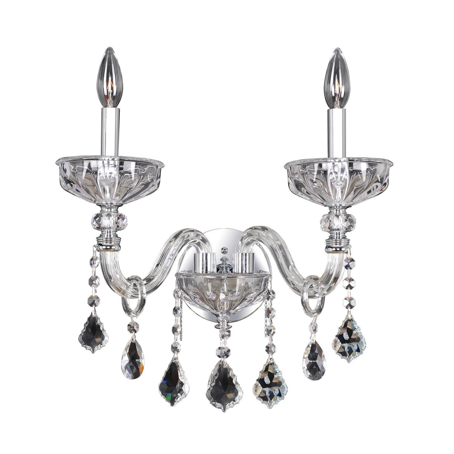 Shown in Chrome finish and Firenze Clear crystal