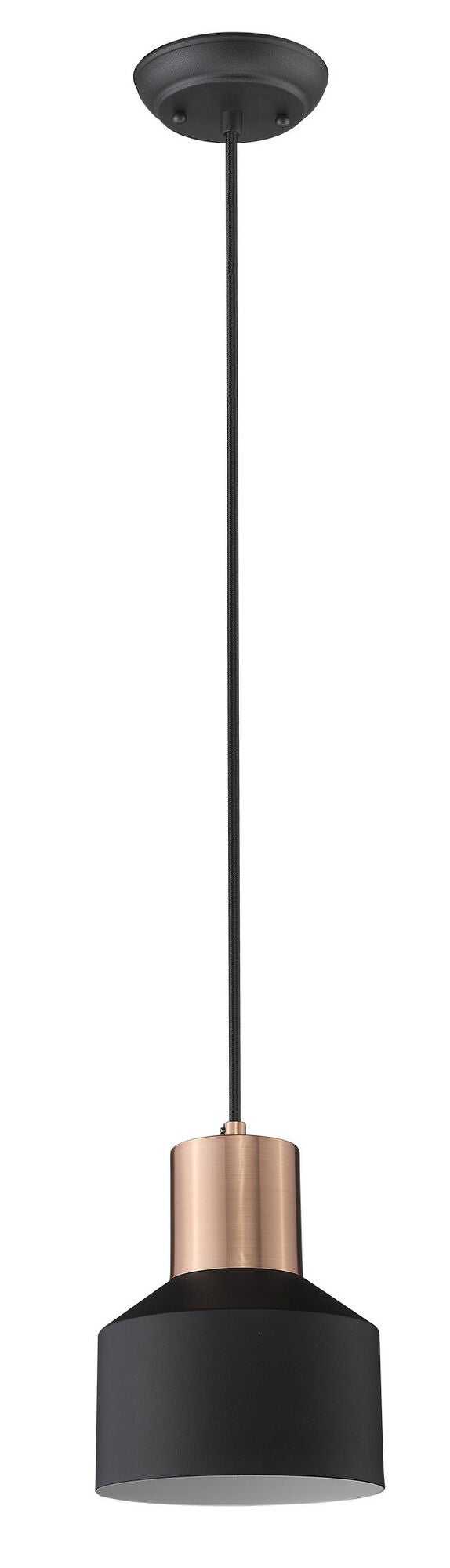 Shown in Matte Black finish and Matte Black glass and Black Metal Drum shade