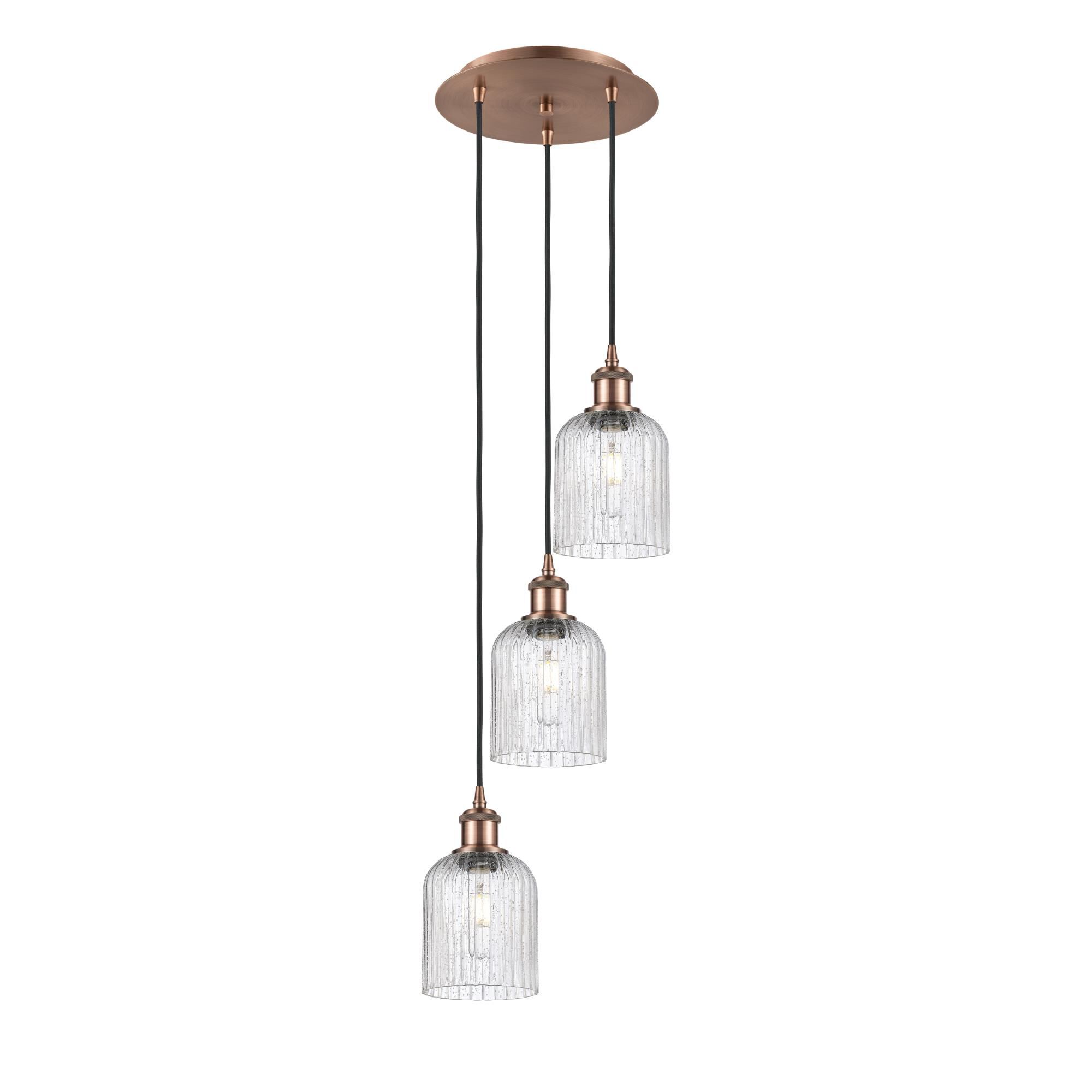Shown in Antique Copper finish and Seedy shade