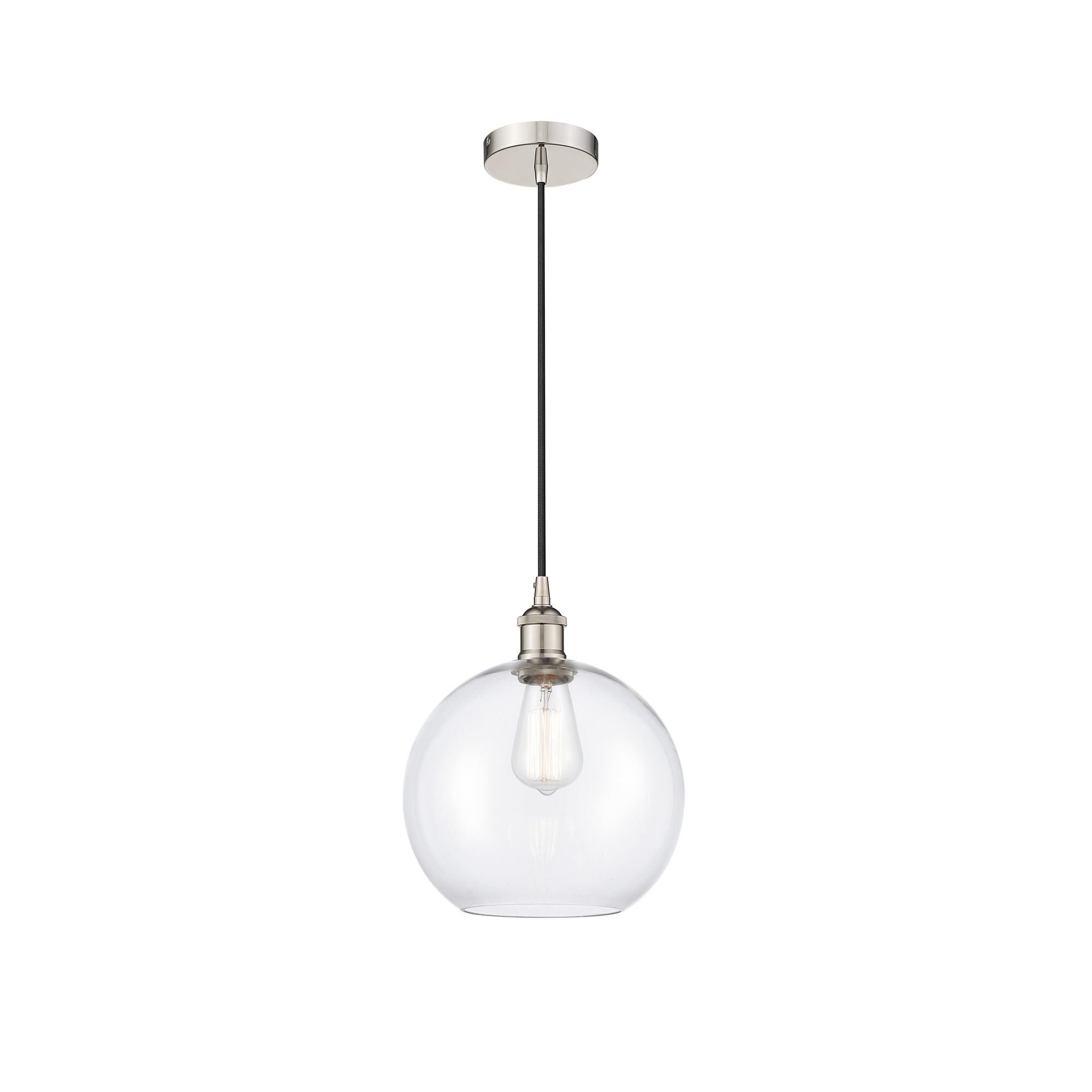 Shown in Polished Nickel finish and Clear Large Athens glass