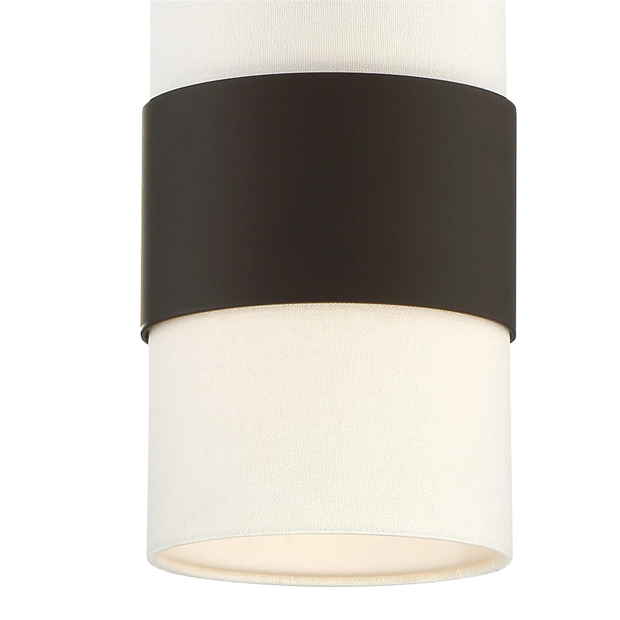 Shown in Dark Bronze finish and Silk glass and Ivory shade