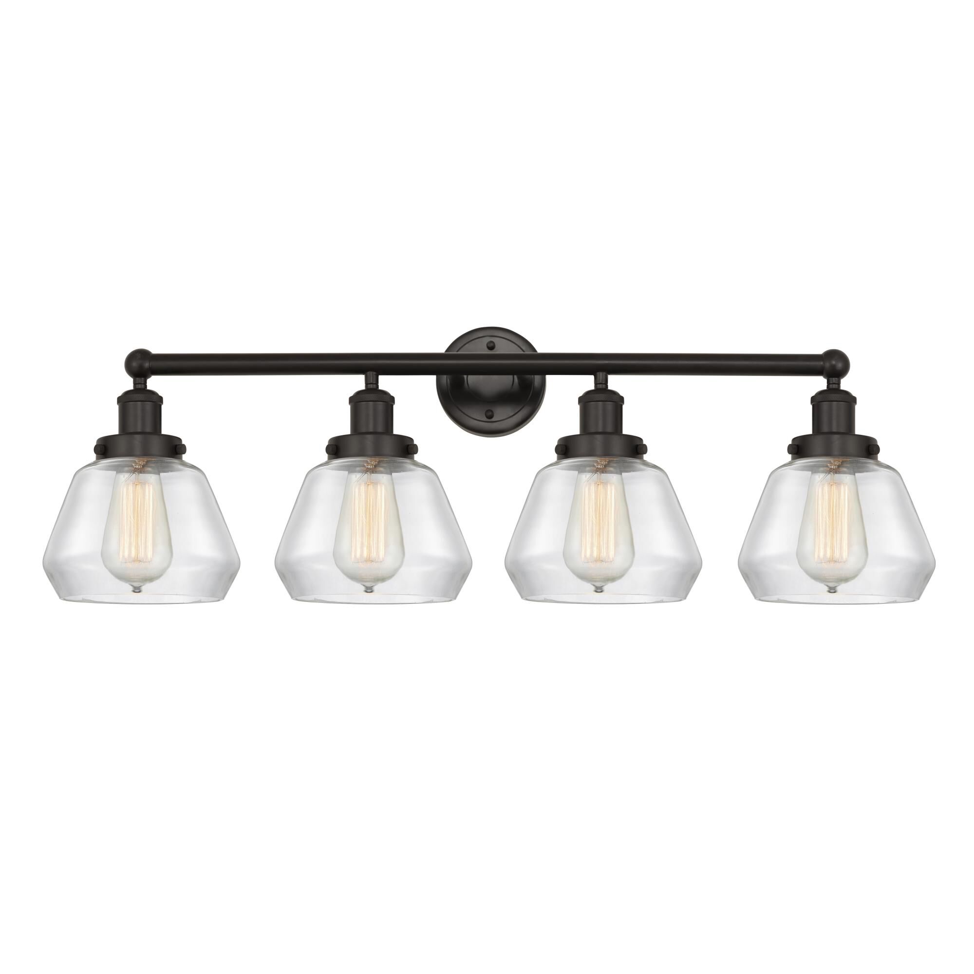 Shown in Oil Rubbed Bronze, Clear finish and Clear glass and Clear Glass shade