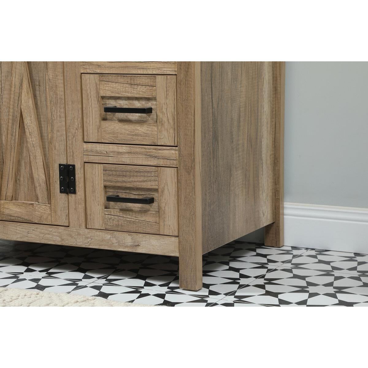 Shown in Natural Oak finish and Without Backsplash accent