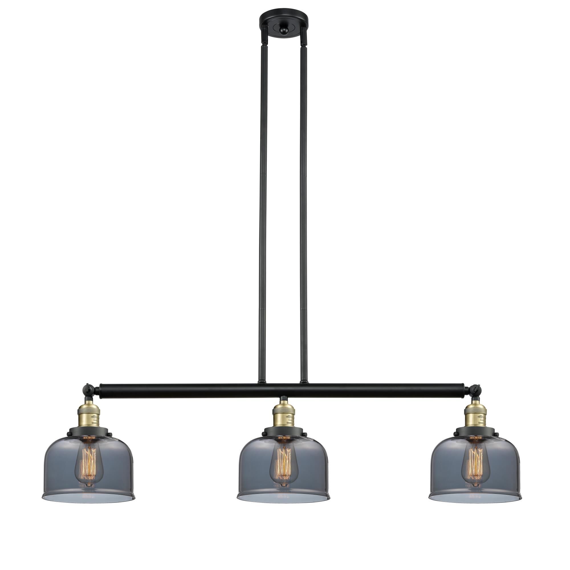 Bruno Marashlian Large Bell 41 Inch 3 Light Linear Suspension Light by Innovations Lighting
