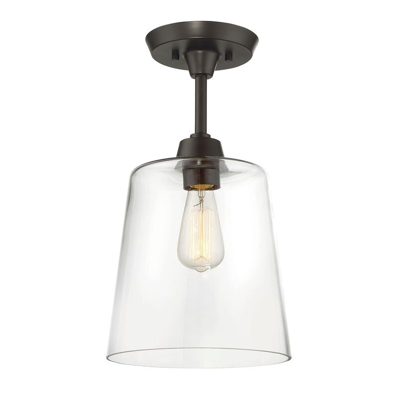 10 Inch 1 Light LED Semi Flush Mount by Meridian Lighting