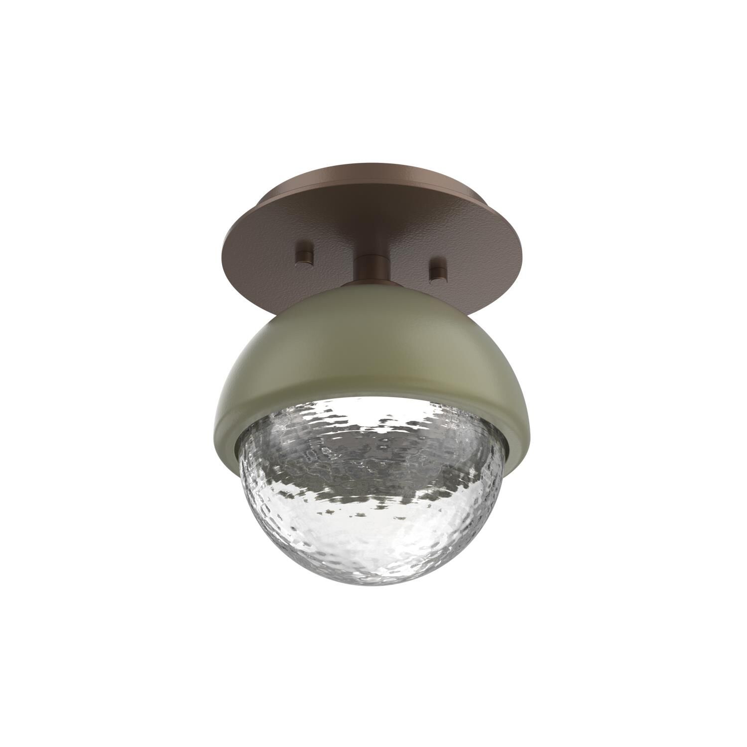 Shown in Burnished Bronze finish and Clear glass and Sage Green accent