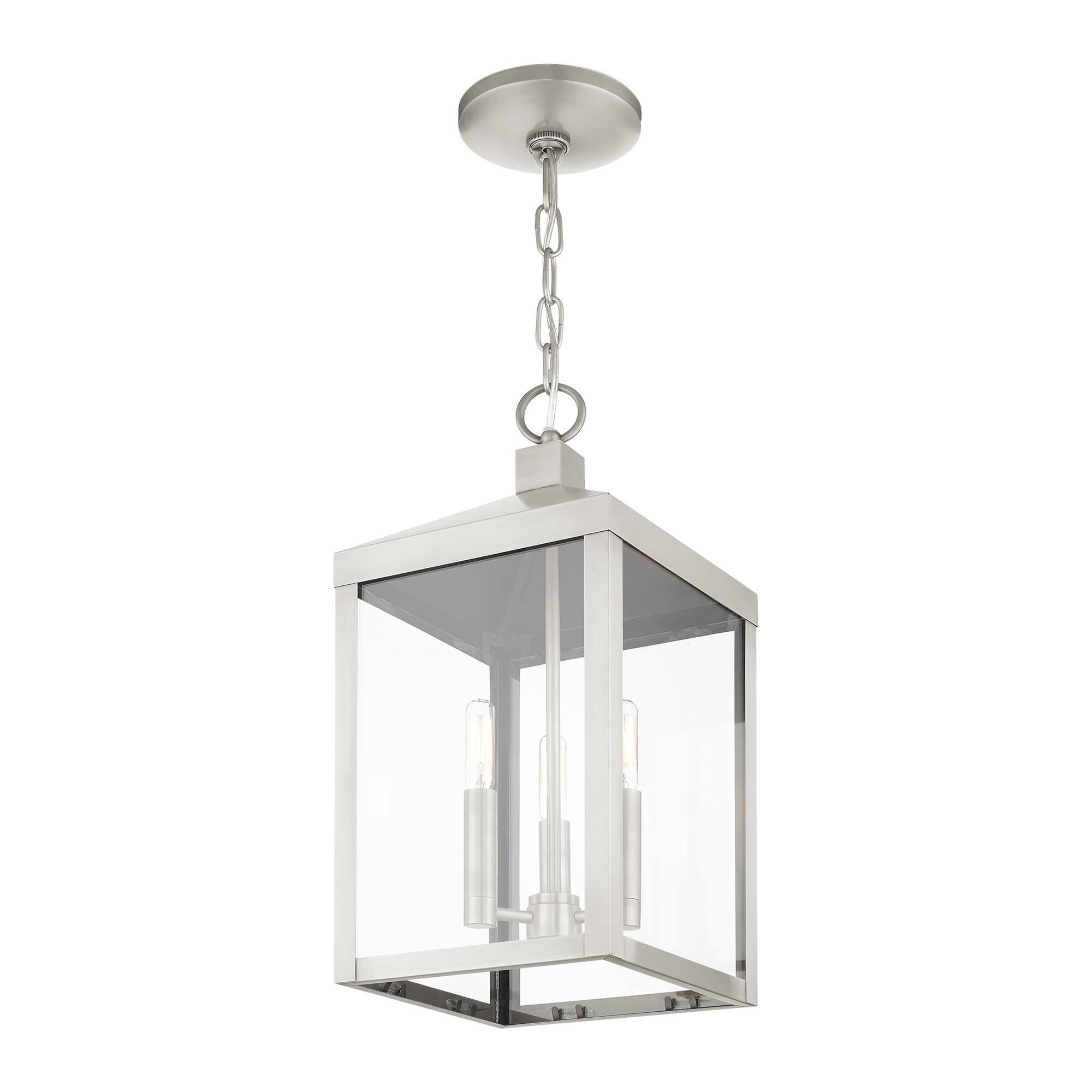 Nyack 18 Inch Tall 3 Light Outdoor Hanging Lantern by Livex Lighting
