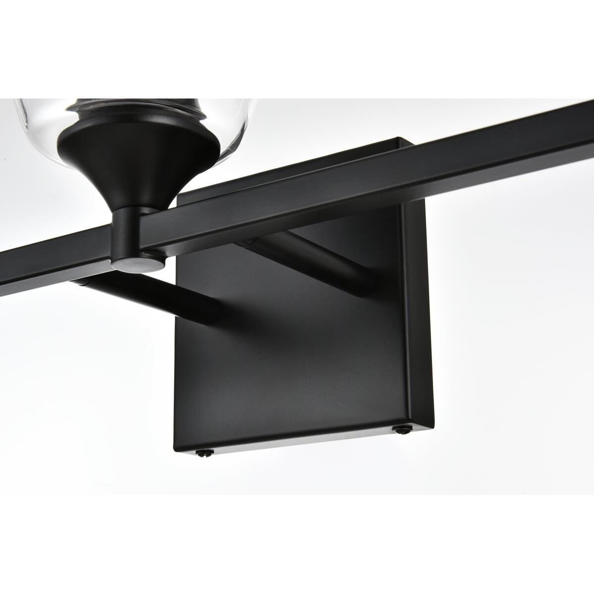 Shown in Black  finish and Clear glass