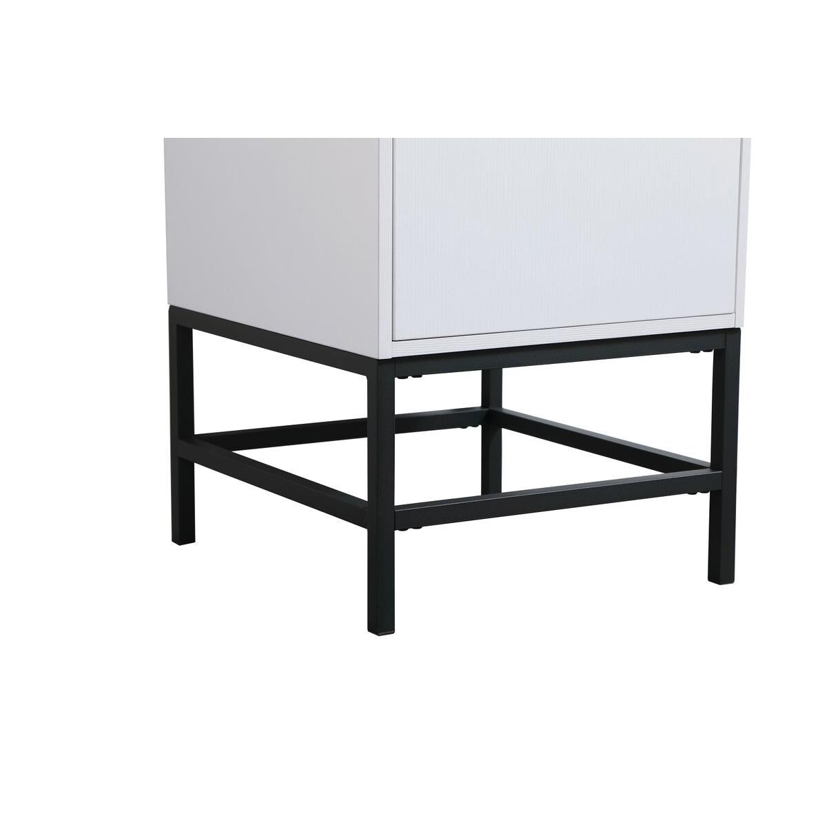 Shown in White finish and Without Backsplash accent