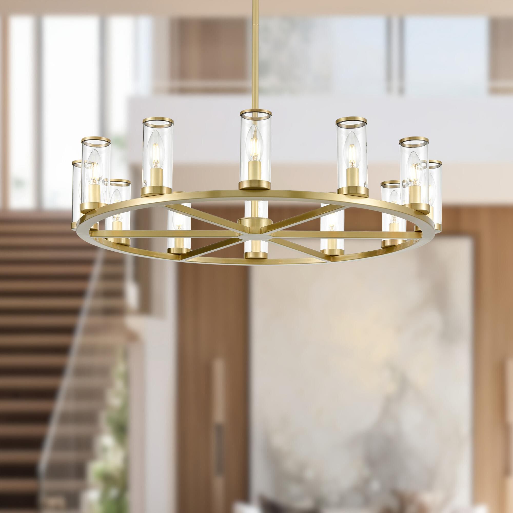 Revolve 33 Inch 12 Light Chandelier by Alora Lighting