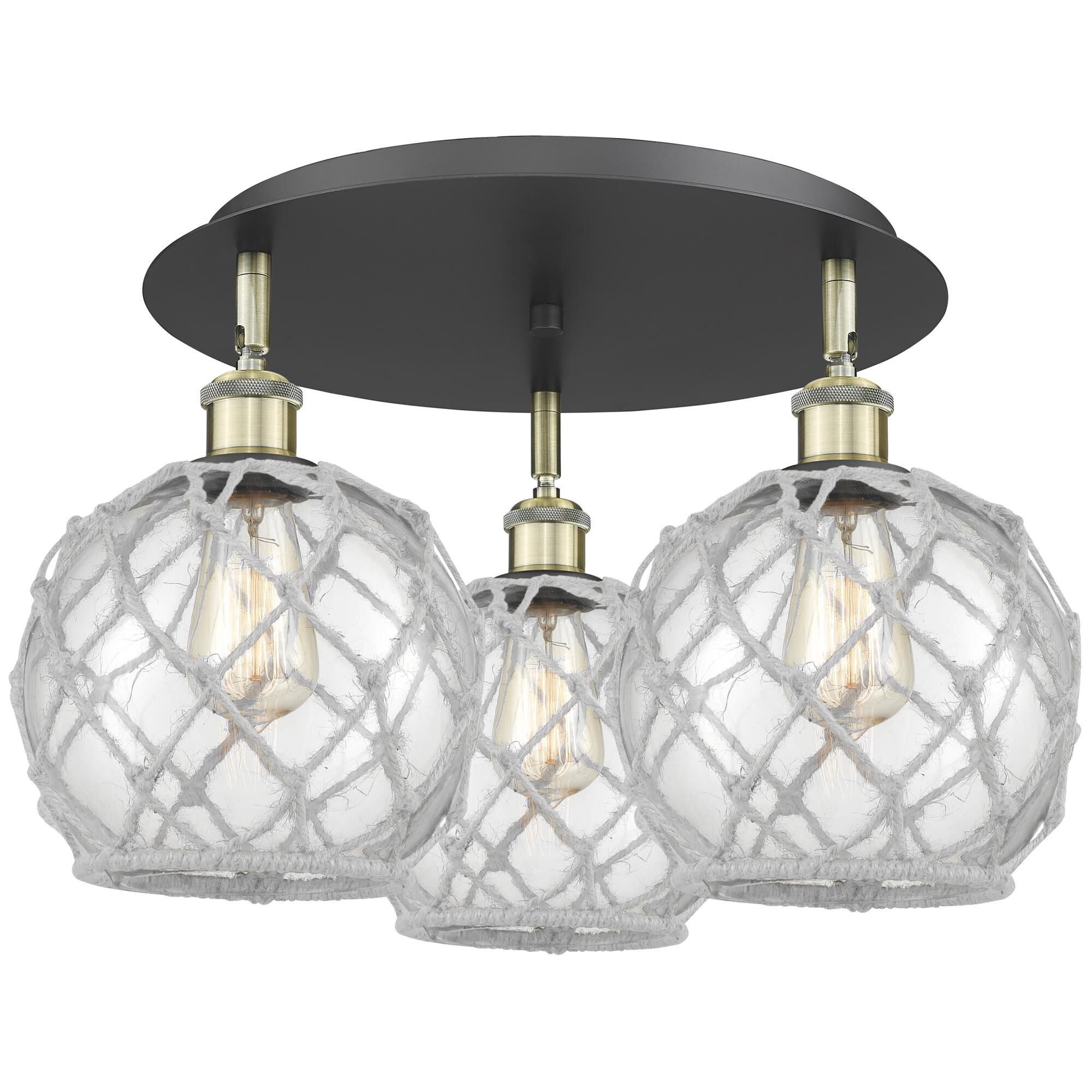 Bruno Marashlian Farmhouse Rope 20 Inch Flush Mount by Innovations Lighting