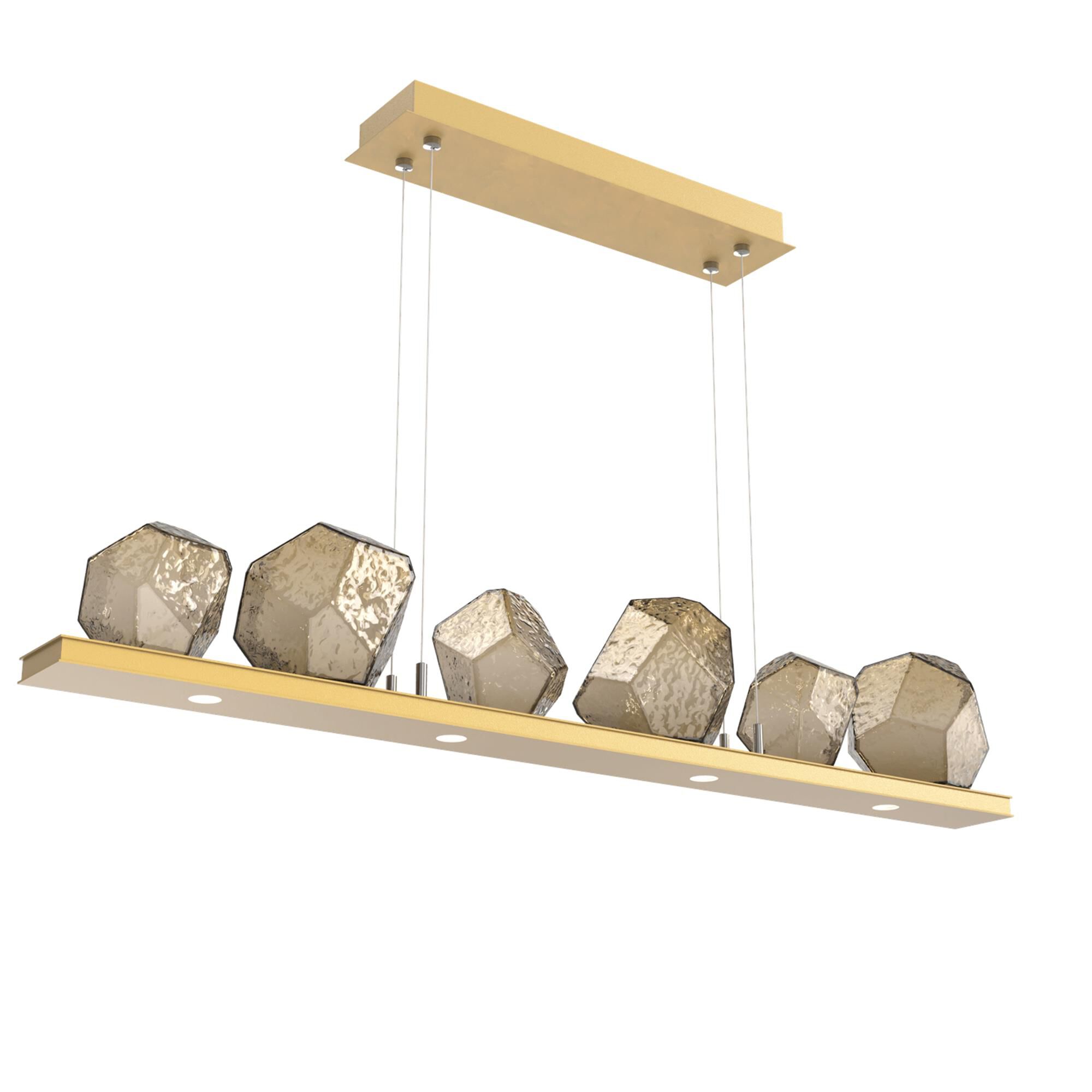 Shown in Gilded Brass finish and Bronze glass