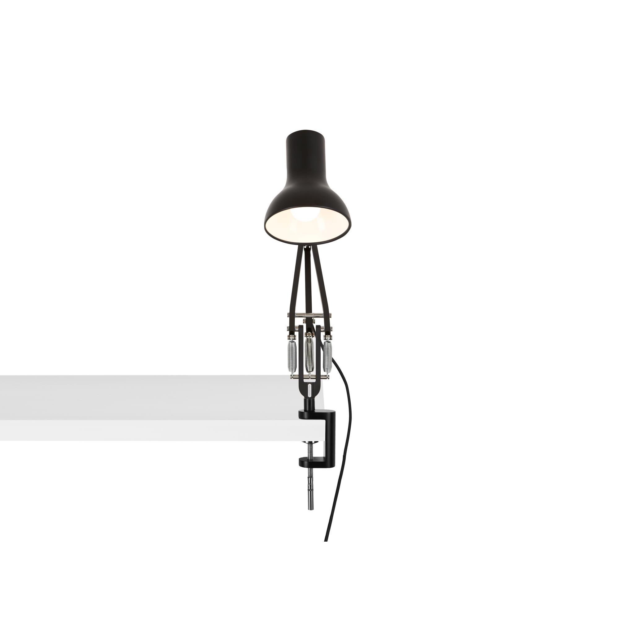 Shown in Jet Black finish and Aluminum shade