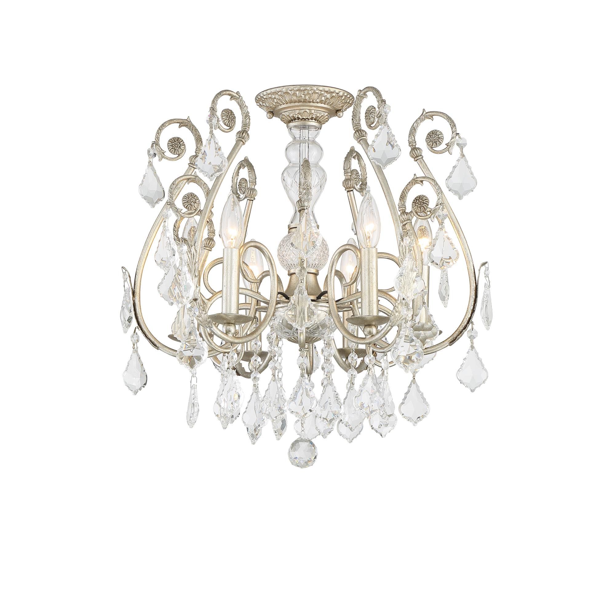 Shown in Olde Silver finish and Hand Cut Crystal crystal