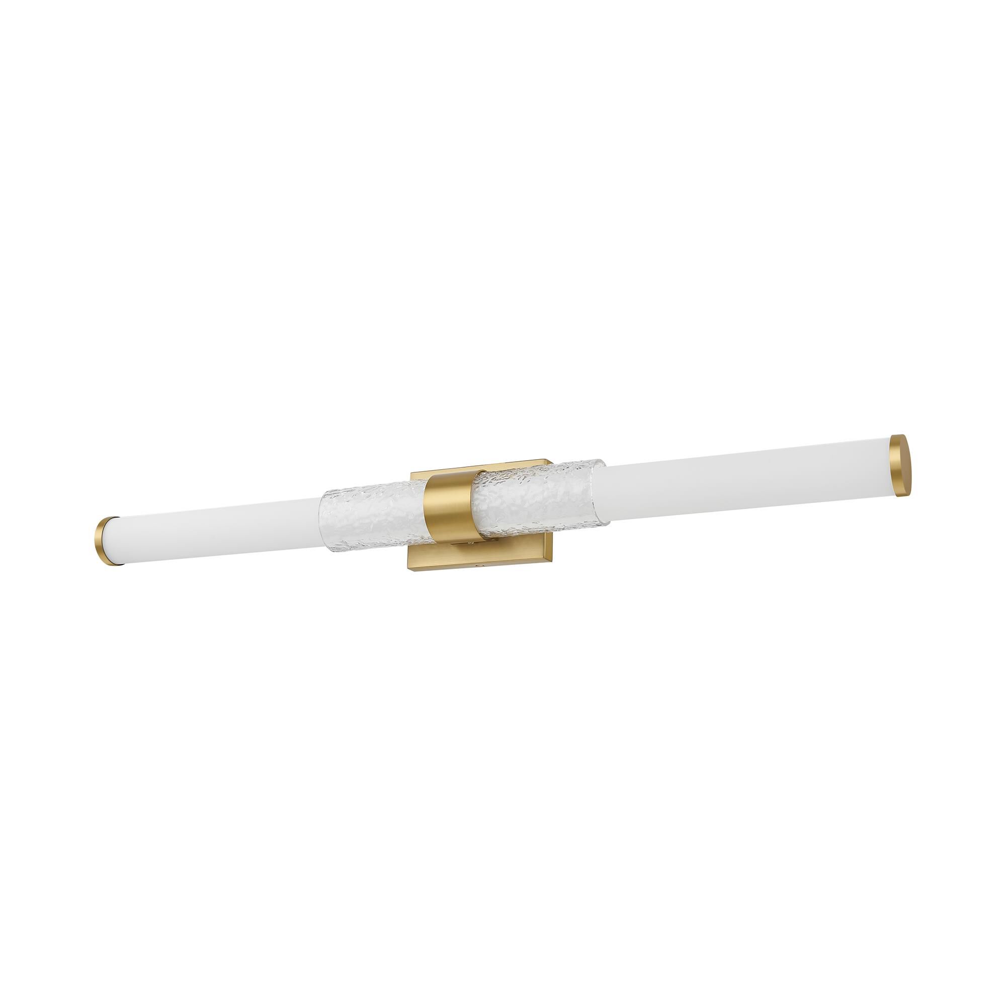Shown in Modern Gold finish and Matte Opal glass and Matte Opal shade