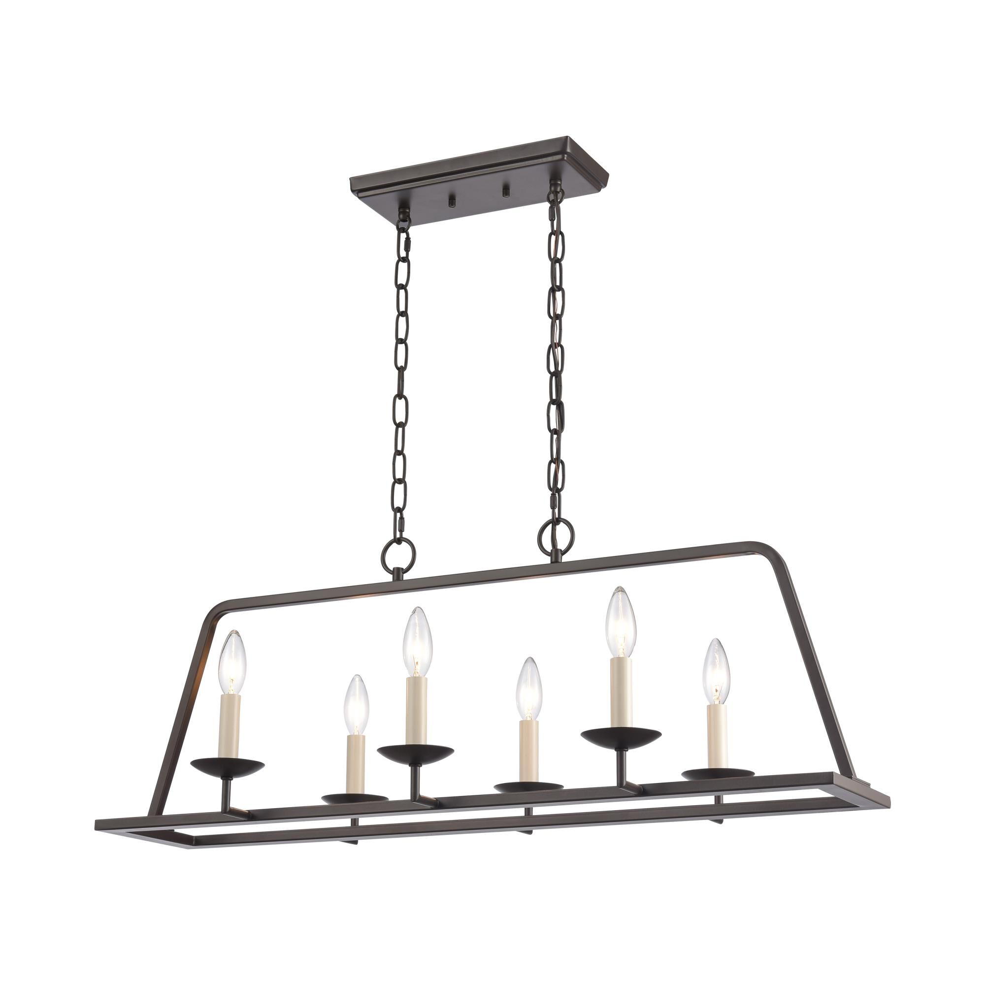 Joanie 34 Inch 6 Light Linear Suspension Light by ELK Lighting